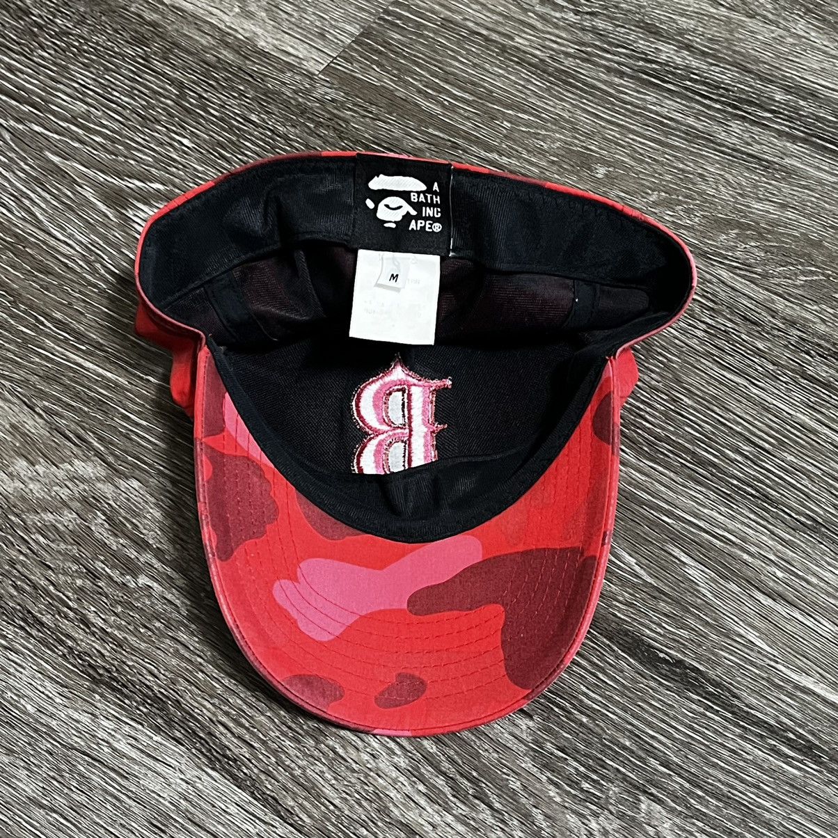 Bape [Avg. Resell: $145] A Bathing Ape BAPE Red Camo Baseball Cap Size ONE SIZE - 3 Thumbnail