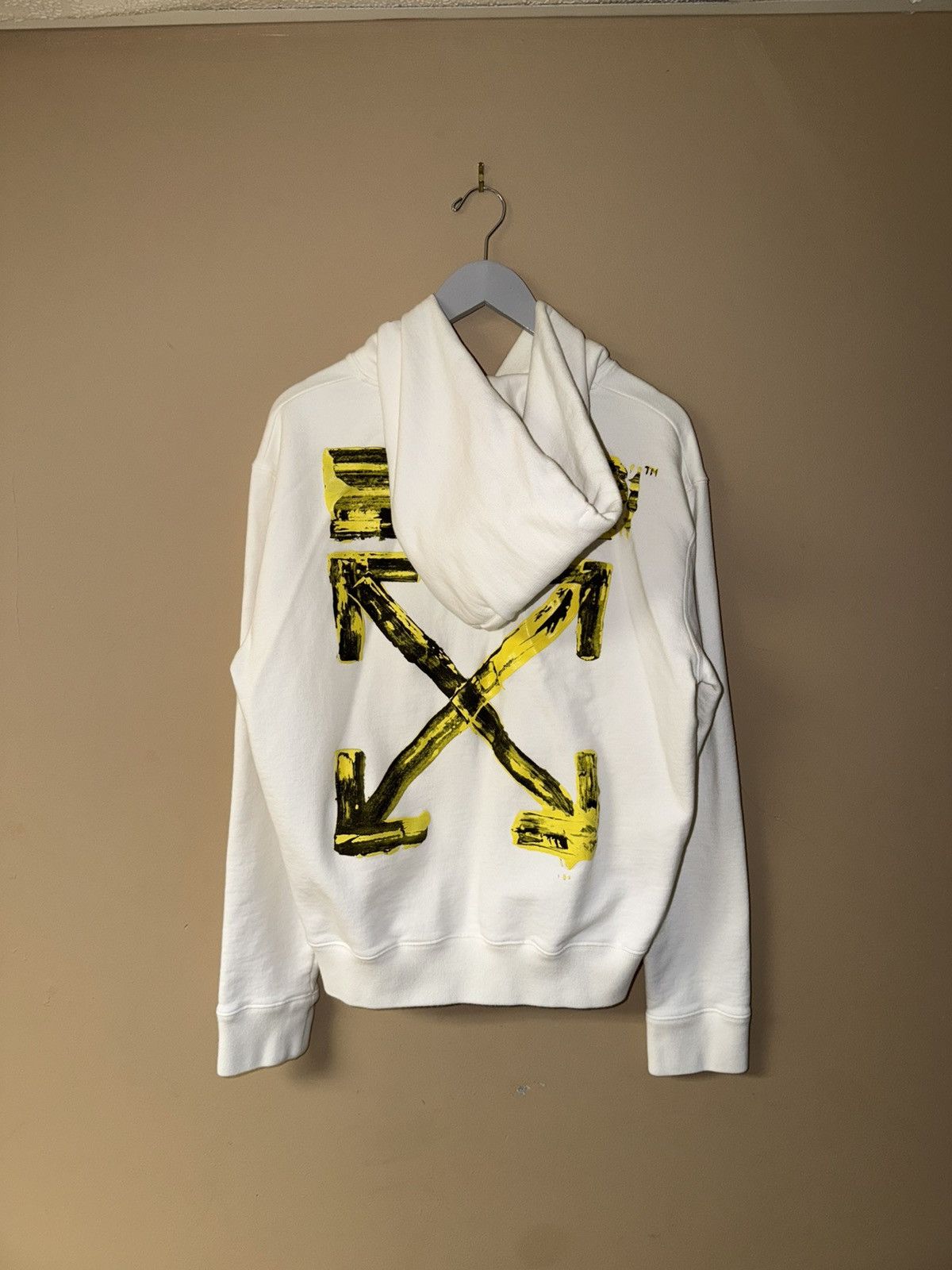 Off-White Size L - Off-White Acrylic Arrows Hoodie - White Size US L / EU 52-54 / 3 - 6 Thumbnail