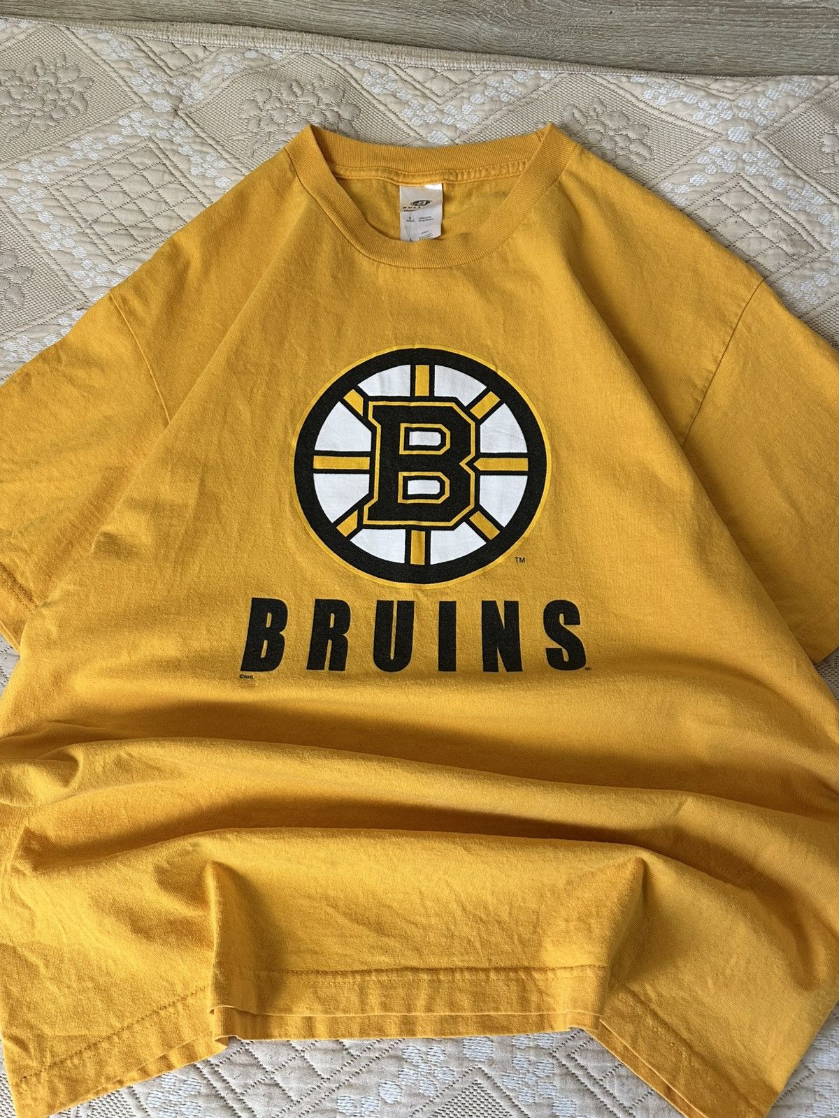 NHL 🔥 Vintage 90s Boston Bruins NHL Logo T Shirt Hockey League Size US L / EU 52-54 / 3 - 2 Thumbnail
