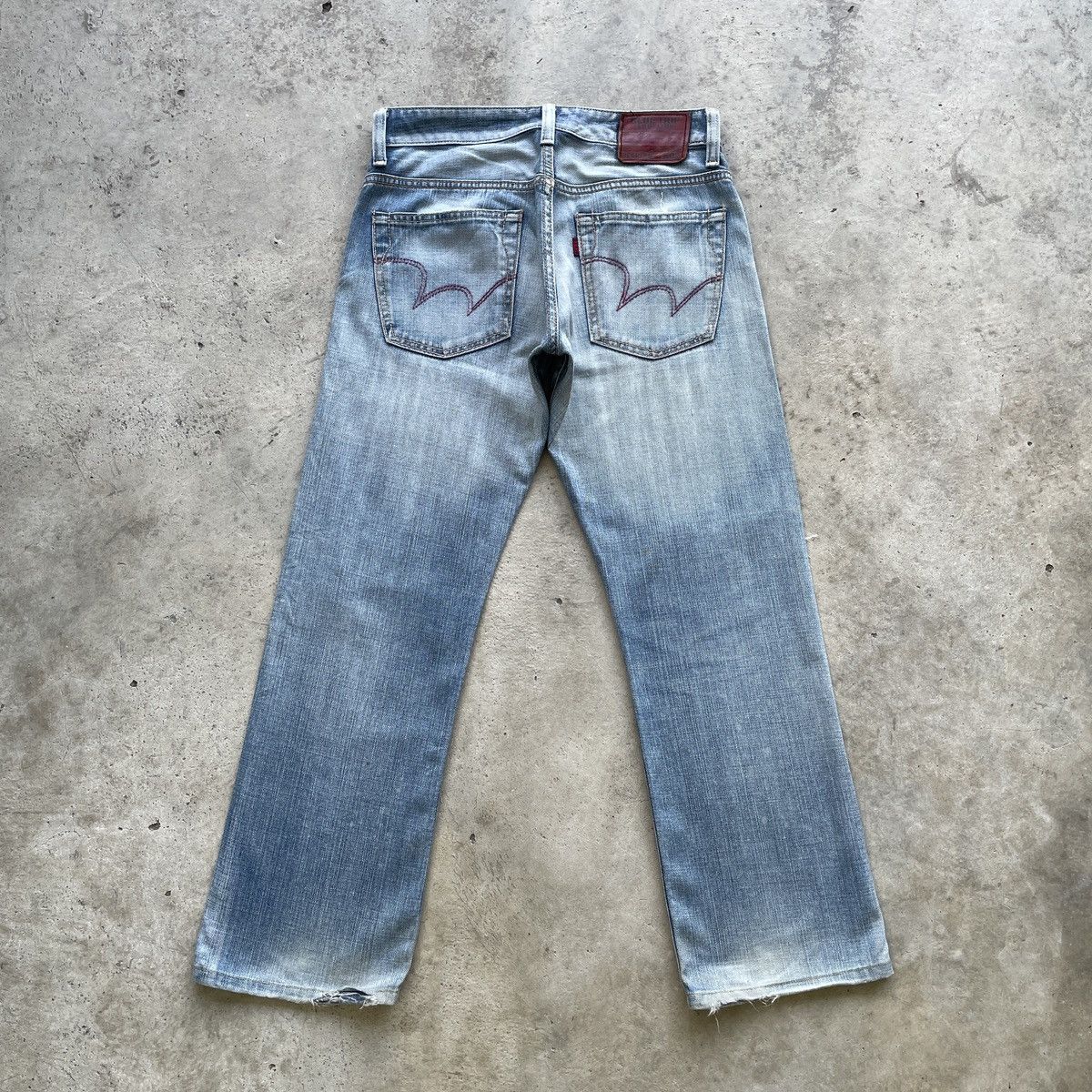 Edwin Vintage Edwin 503 Straight Faded Distressed Jeans Pants W32 Size US 32 / EU 48 - 11 Thumbnail