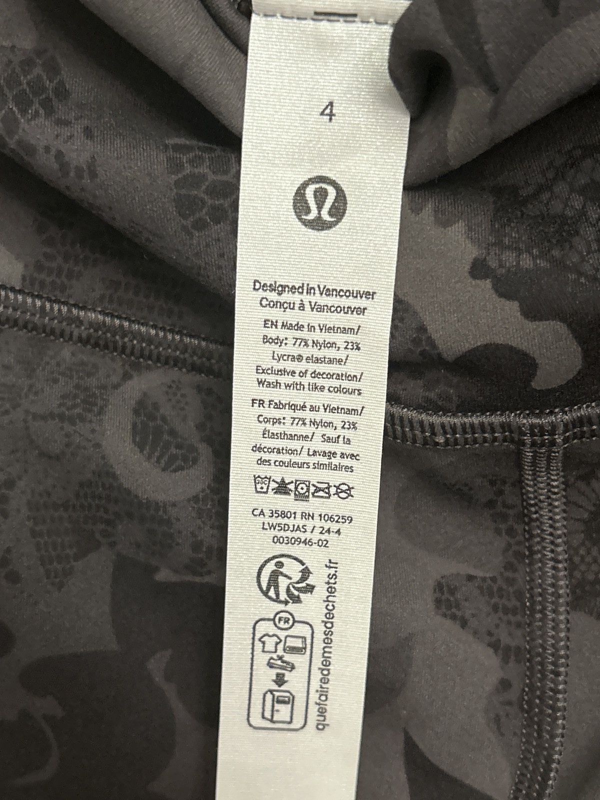 Lululemon Lululemon Align HR Pant 28”- Heritage Lace Black / Size 4 Size 27" / US 4 / IT 40 - 5 Thumbnail