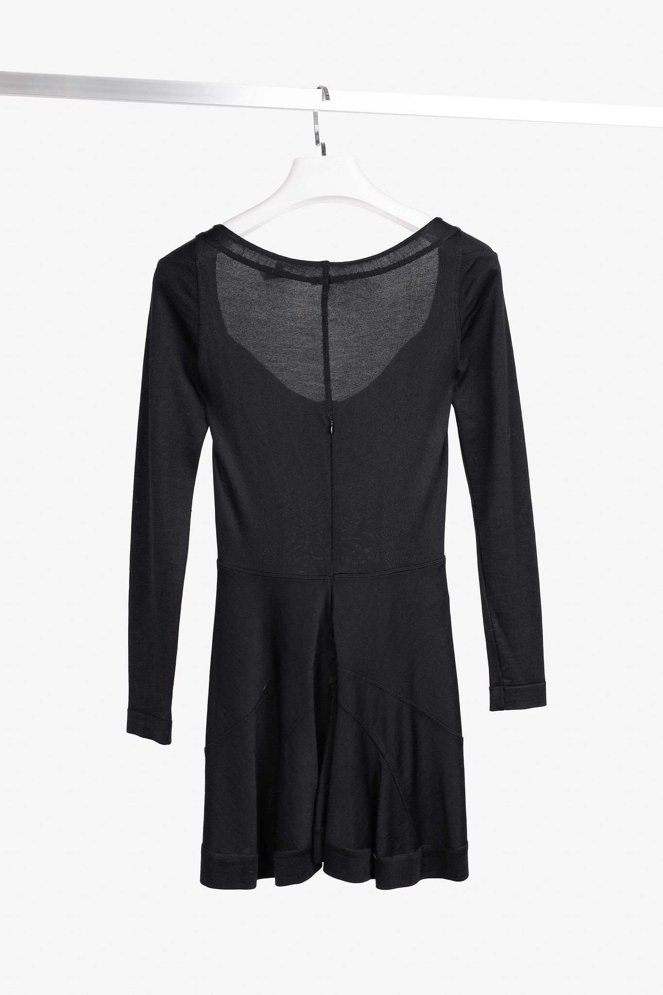 Alaia Alaïa Vintage Panelled Black Knit Skater Dress Size XS / US 0-2 / IT 36-38 - 2 Thumbnail