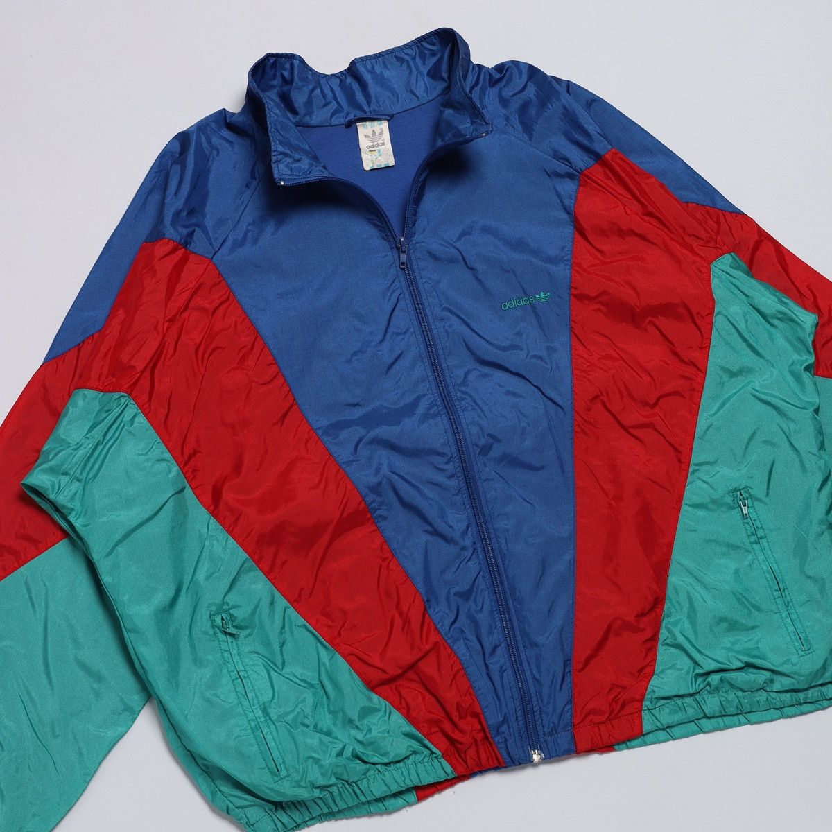 Adidas Vintage Adidas Zip Track Top Jacket Red Green Blue 90s Size US L / EU 52-54 / 3 - 6 Thumbnail