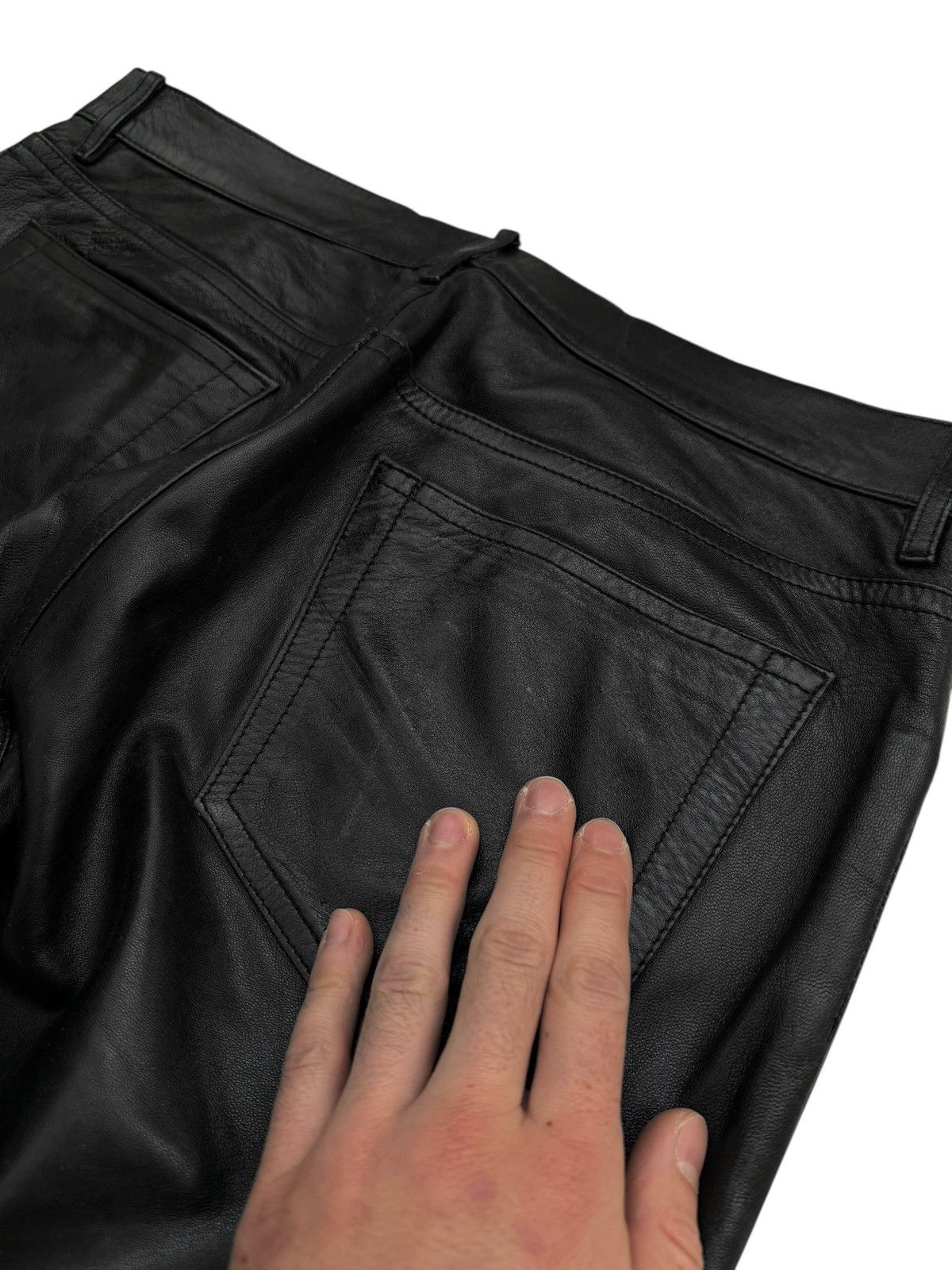 Helmut Lang 1998 Leather Classic Cut Pants Size US 32 / EU 48 - 10 Thumbnail