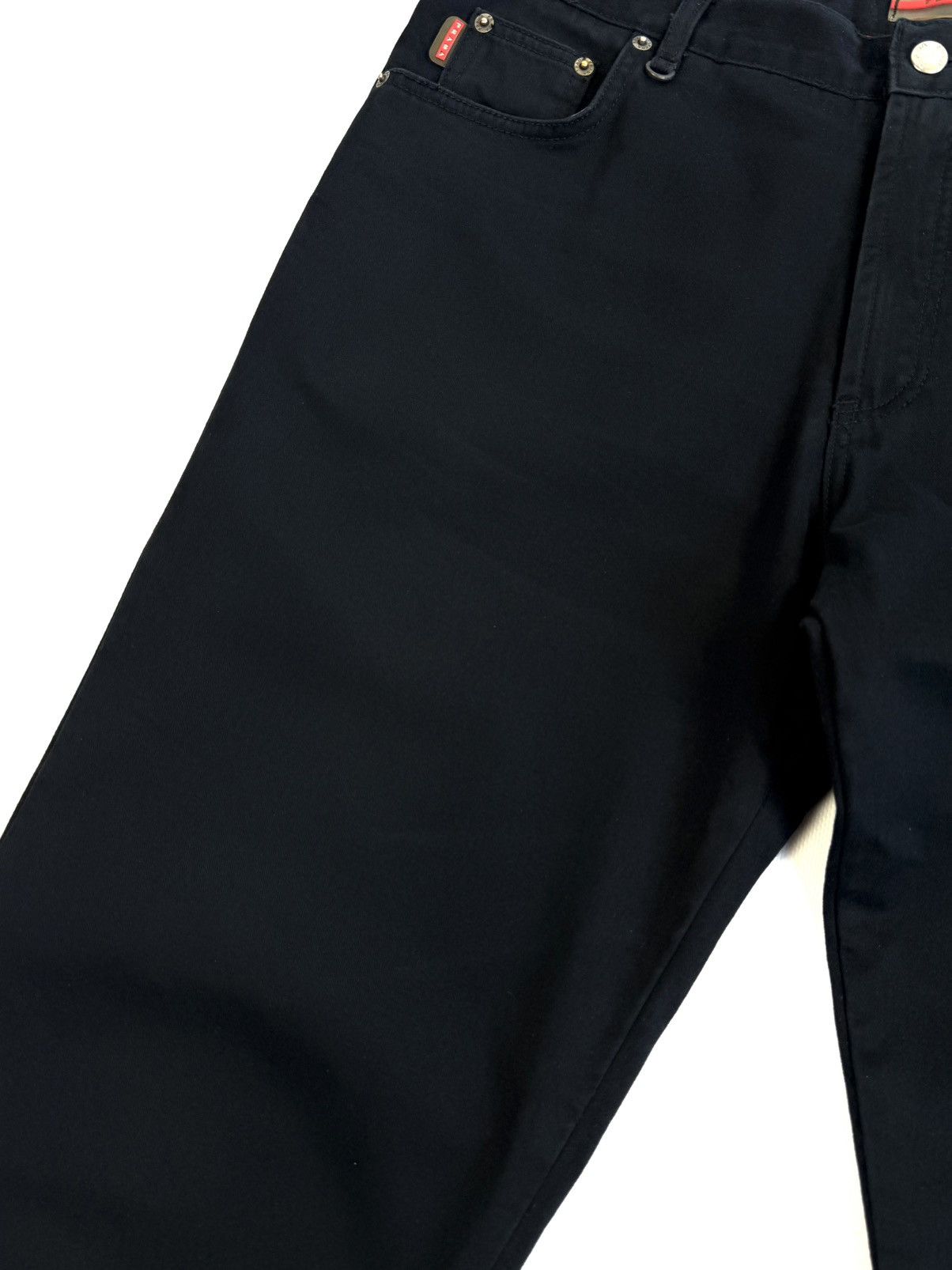 Prada 90-00s Prada Linea Rossa Archive Black Pants Red Tab Vintage Size US 38 / EU 54 - 17 Thumbnail