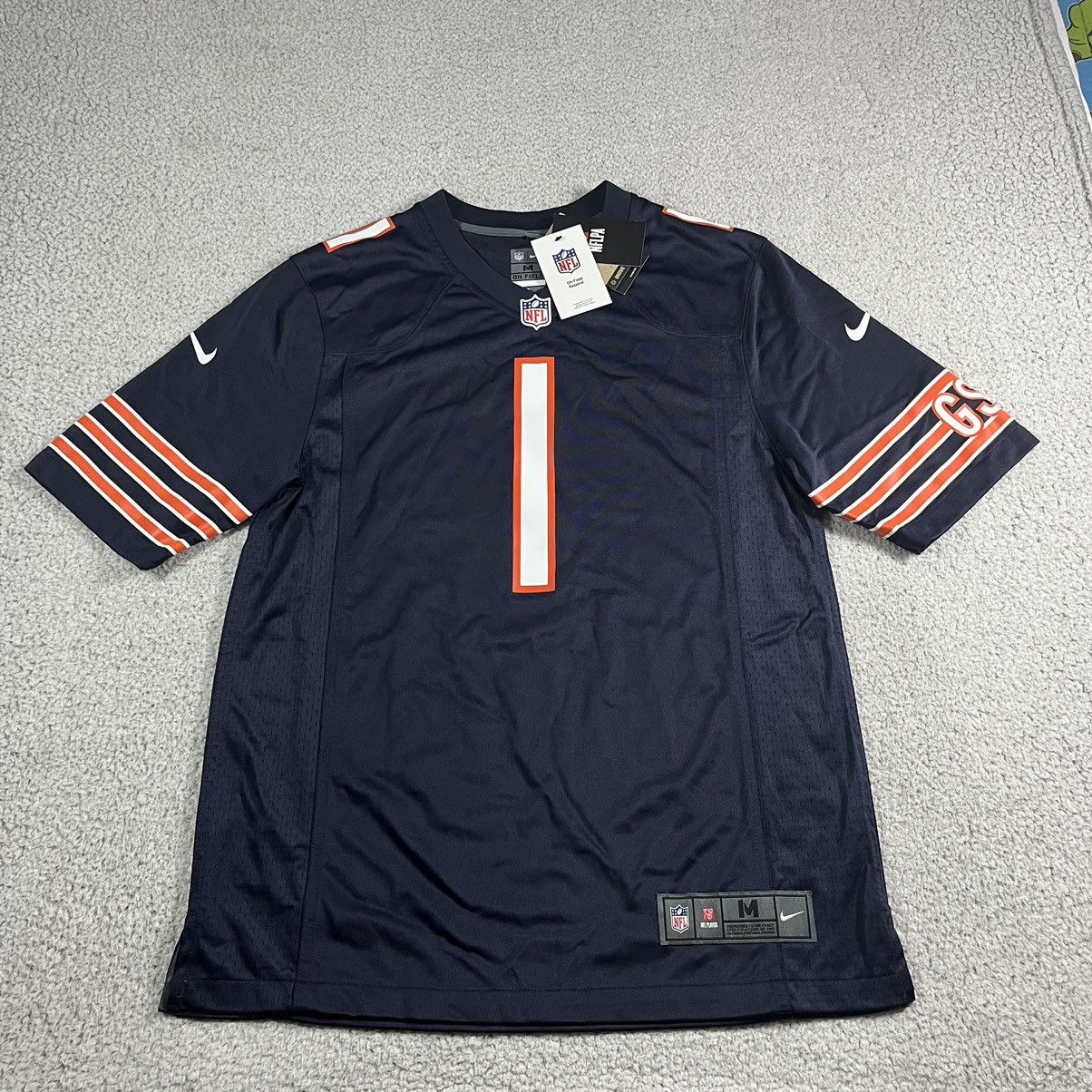 Chicago 2024 Bears Nike NFL Justin Fields #1 Home Jersey Size 3XL