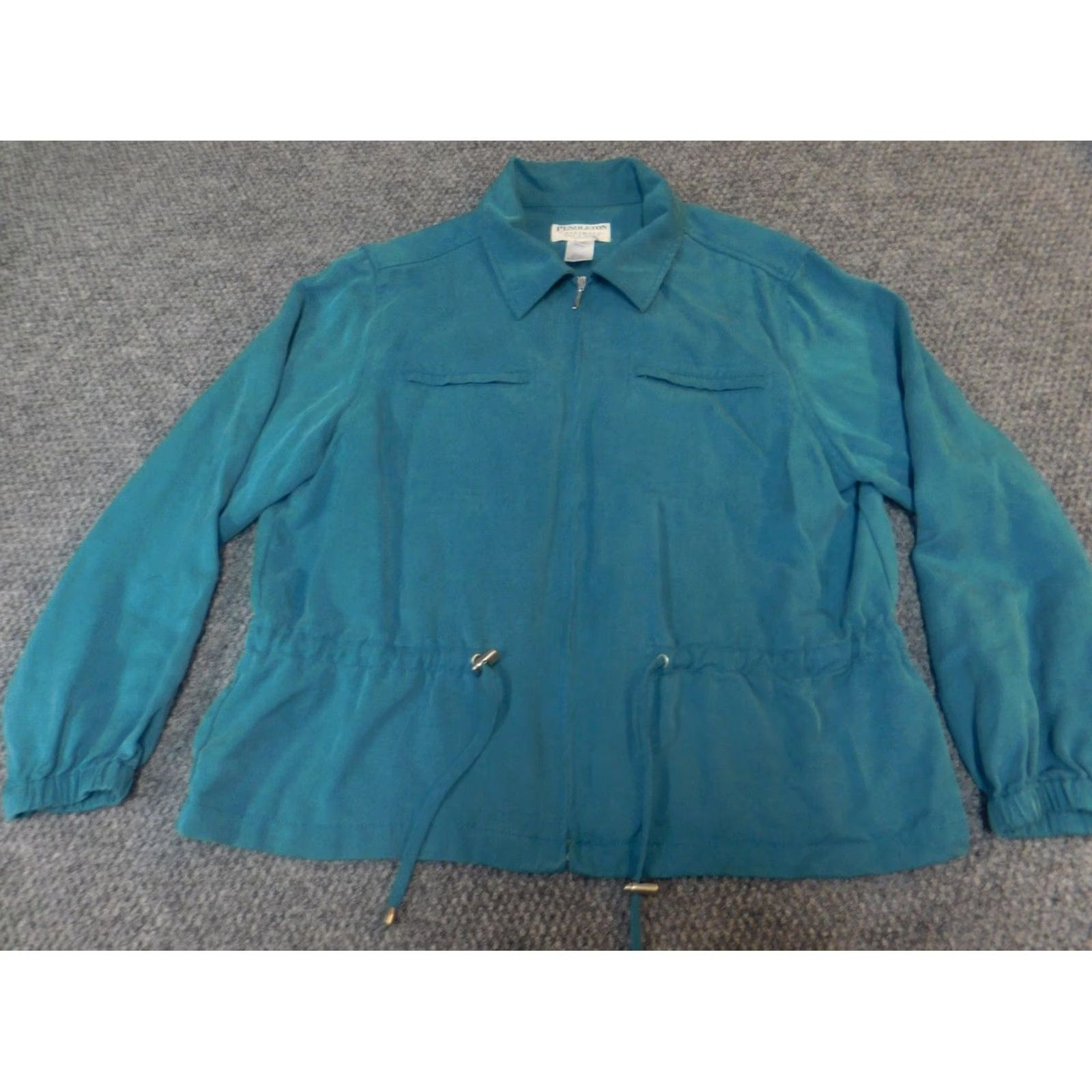 Pendleton Pendleton Jacket Womens M blue Full Zip Casual Basic Jacket Short Sleeve Collared Embroidered Vintage: No Size M / US 6-8 / IT 42-44 - 2 Thumbnail