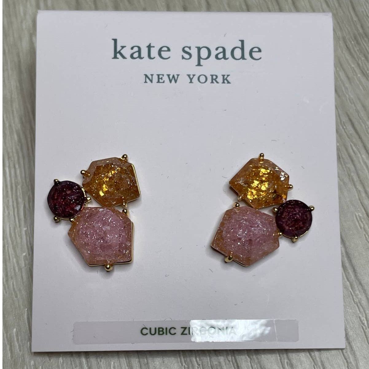 Kate Spade Kate Spade Cubic Zirconia Trio Stone Cluster Stud Earrings Size ONE SIZE - 1 Thumbnail