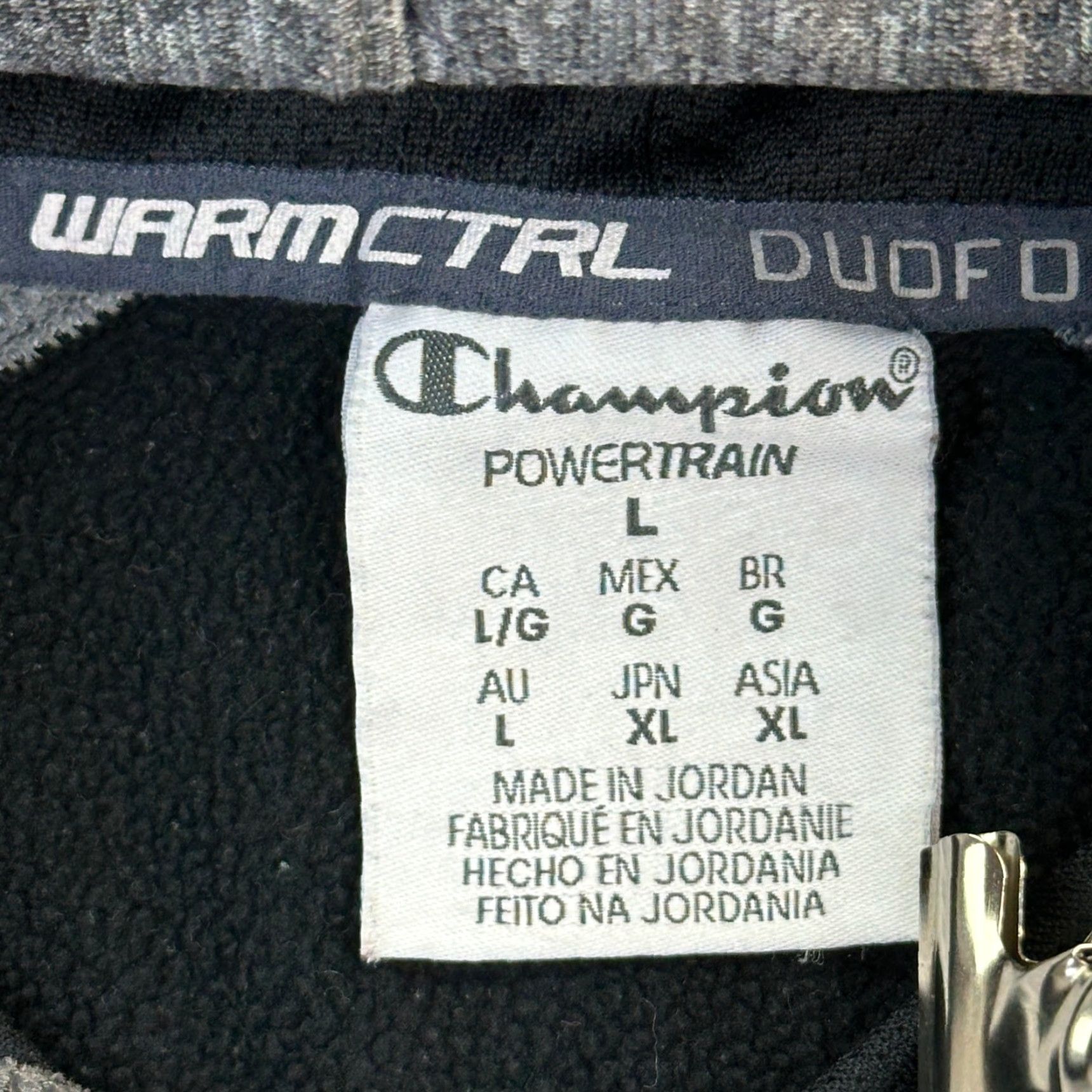 Champion Champion Hoodie Mens Large Black Gray Warm CTRL Pullover Sweatshirt Active Size US L / EU 52-54 / 3 - 4 Thumbnail