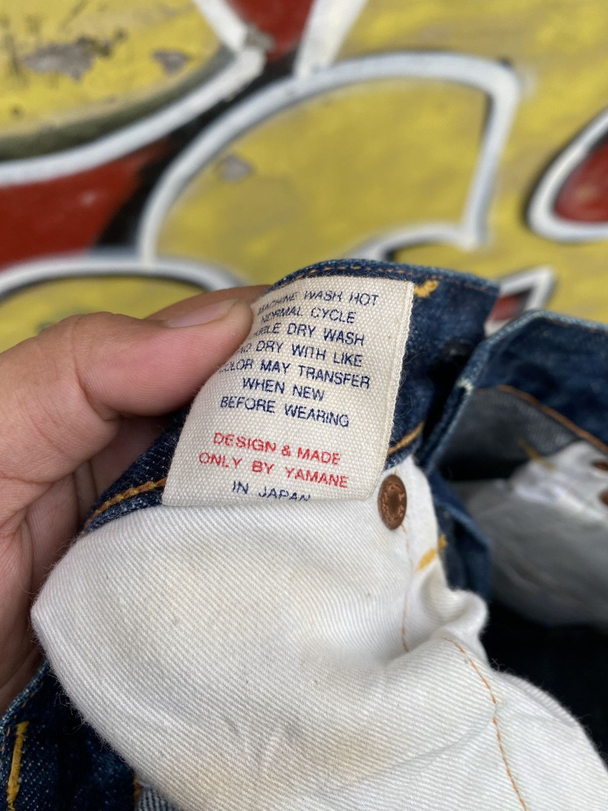 Evisu Very rare Vintage short jeans evisu selvedge black & yellow Size US 29 - 9 Thumbnail