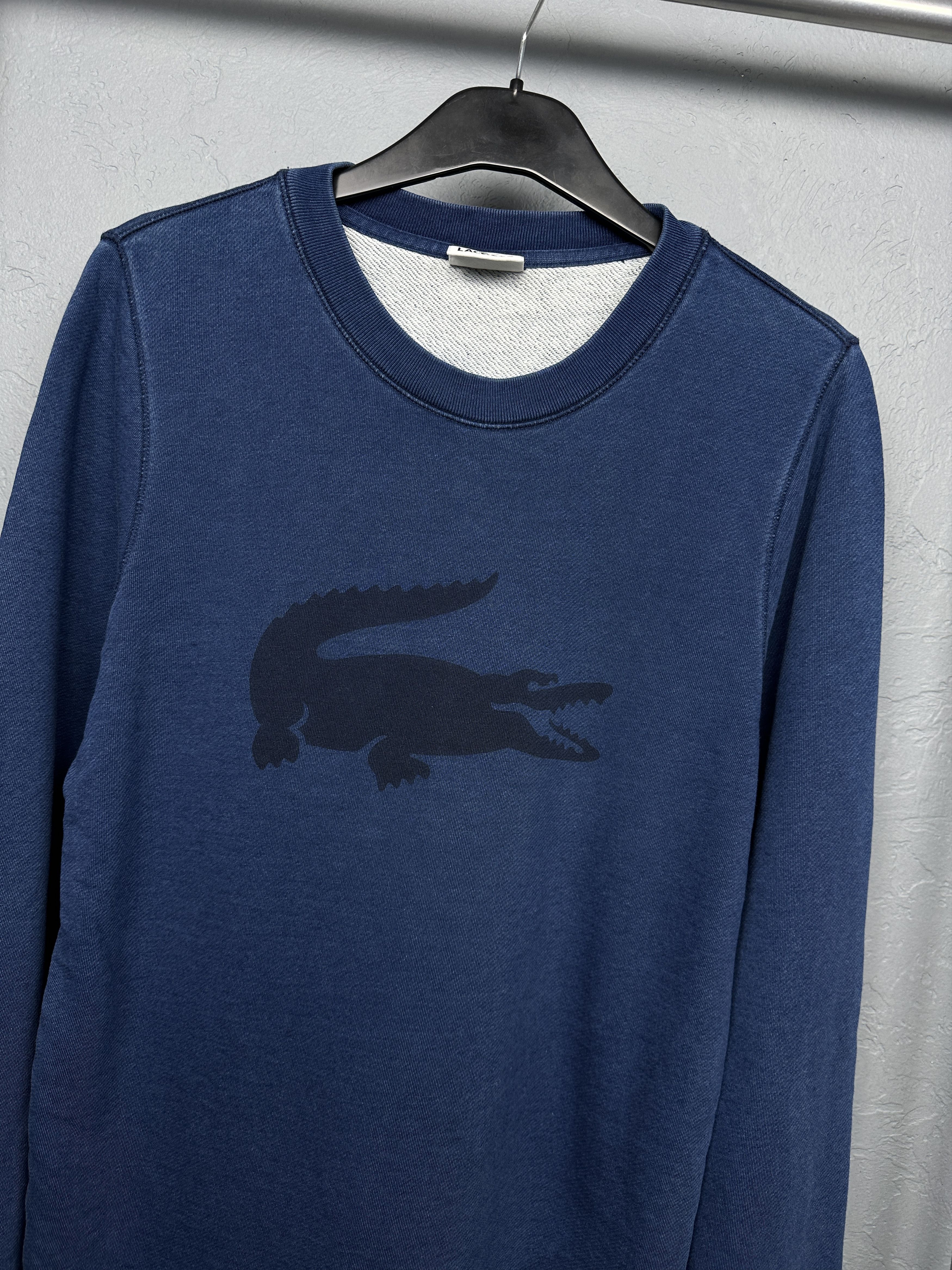 Lacoste Lacoste Mens Crew Neck Washed Cotton Sweatshirt Size US S / EU 44-46 / 1 - 2 Thumbnail