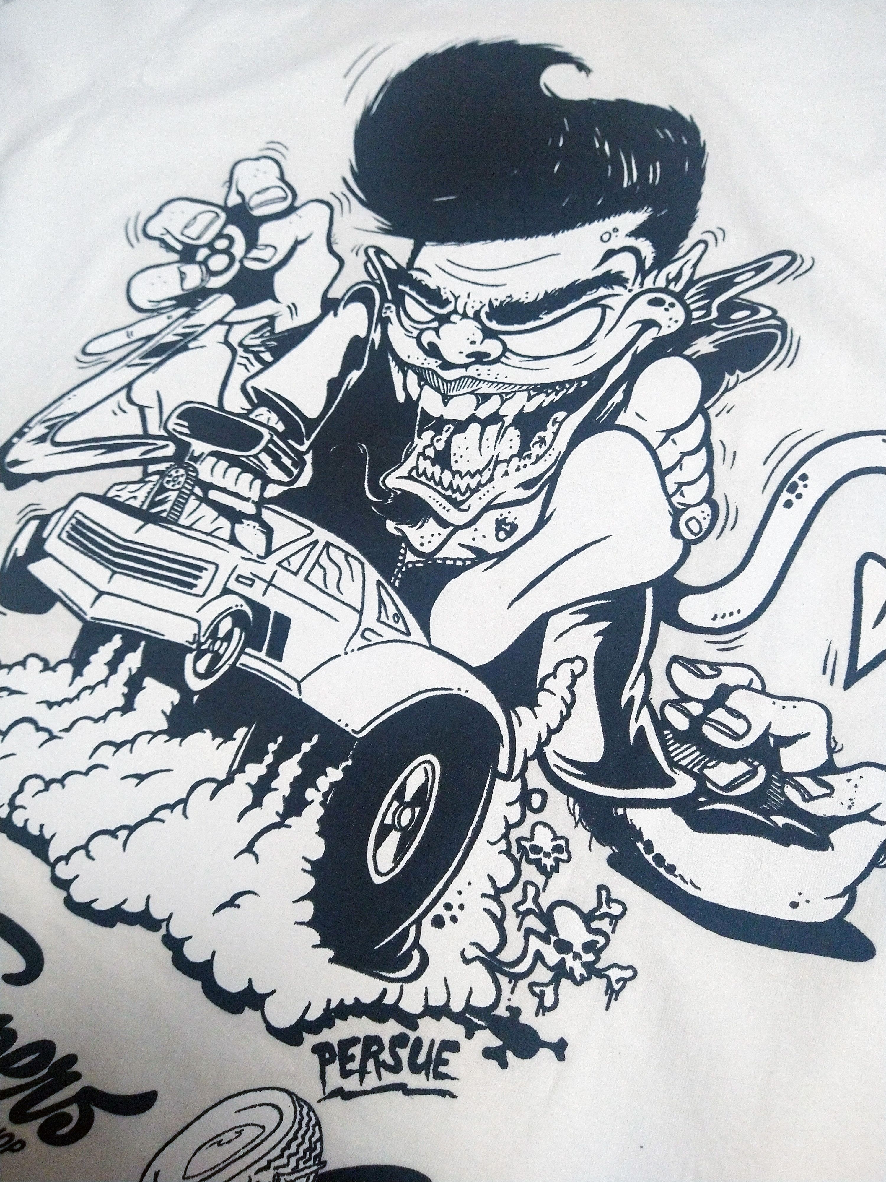 Other Dave Persue Ross Art Tee Shirt Bunny Kitty Skateboard Droors Size US L / EU 52-54 / 3 - 2 Thumbnail