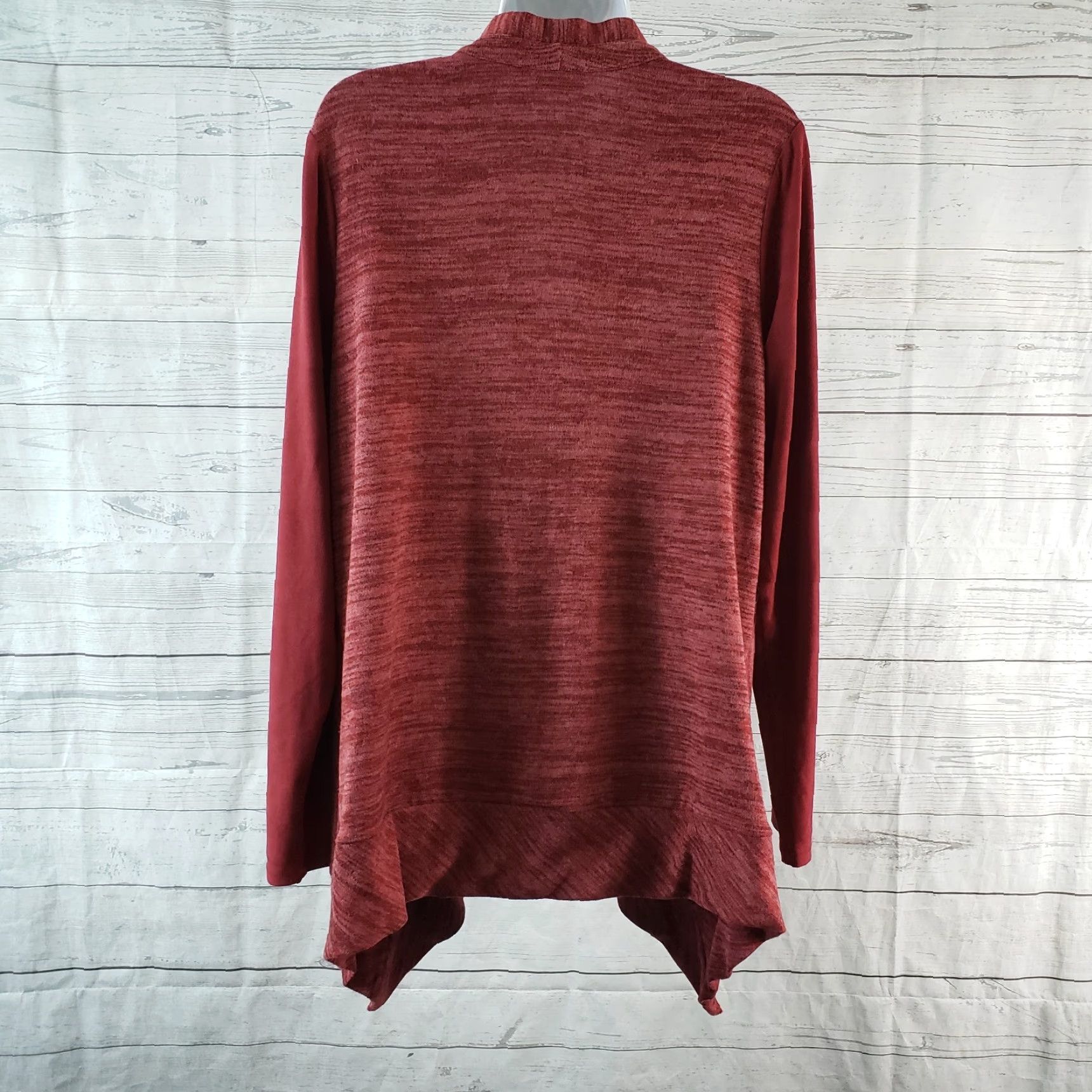 Vintage LOGO Lori Goldstein Womens Cardigan Sz M Red Zip Long Sleeve V-Neck Couture Sweater Size M / US 6-8 / IT 42-44 - 4 Thumbnail