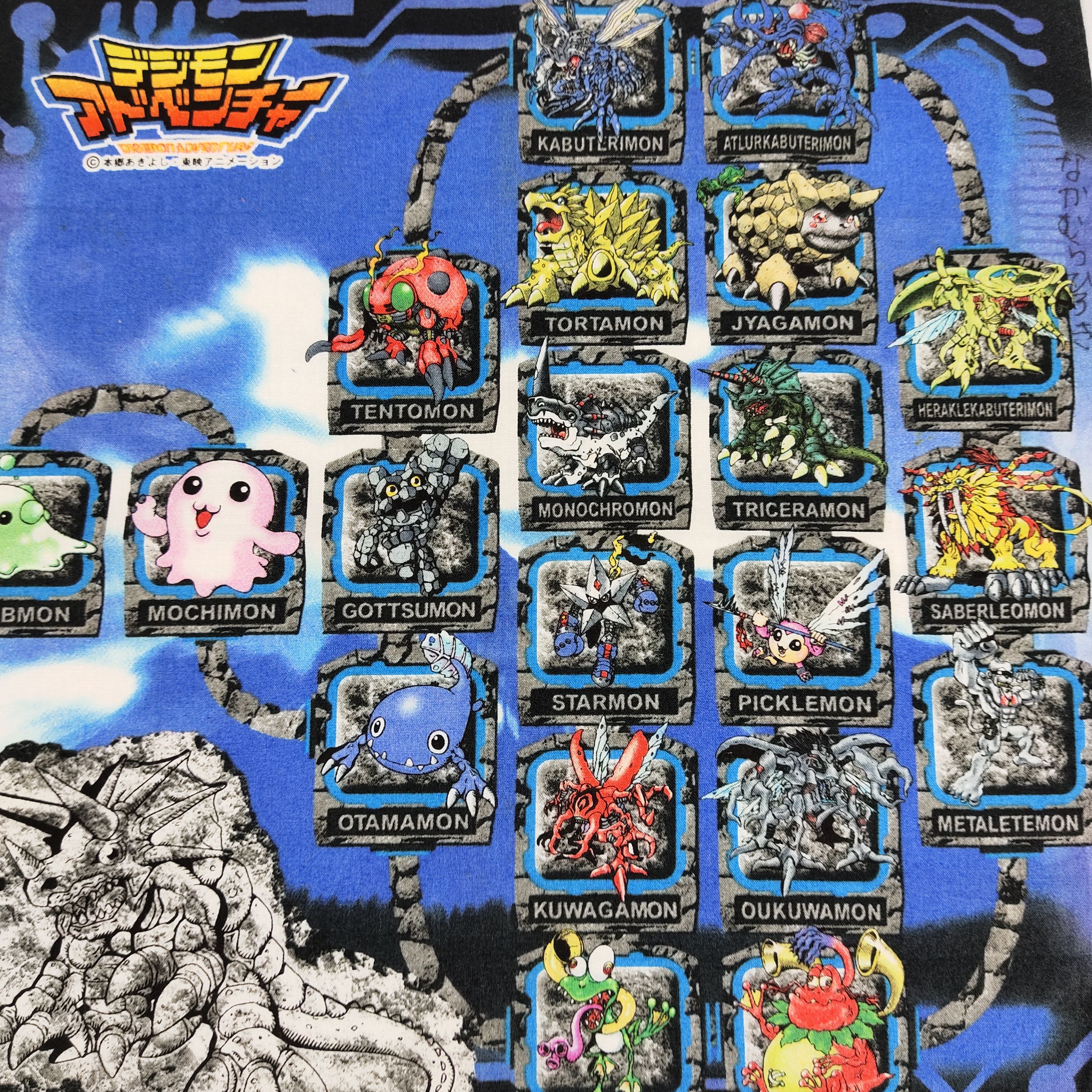 Japanese Brand × Vintage Digimon Handkerchief / Neckerchief / Bandana FZ548 Size ONE SIZE - 4 Thumbnail
