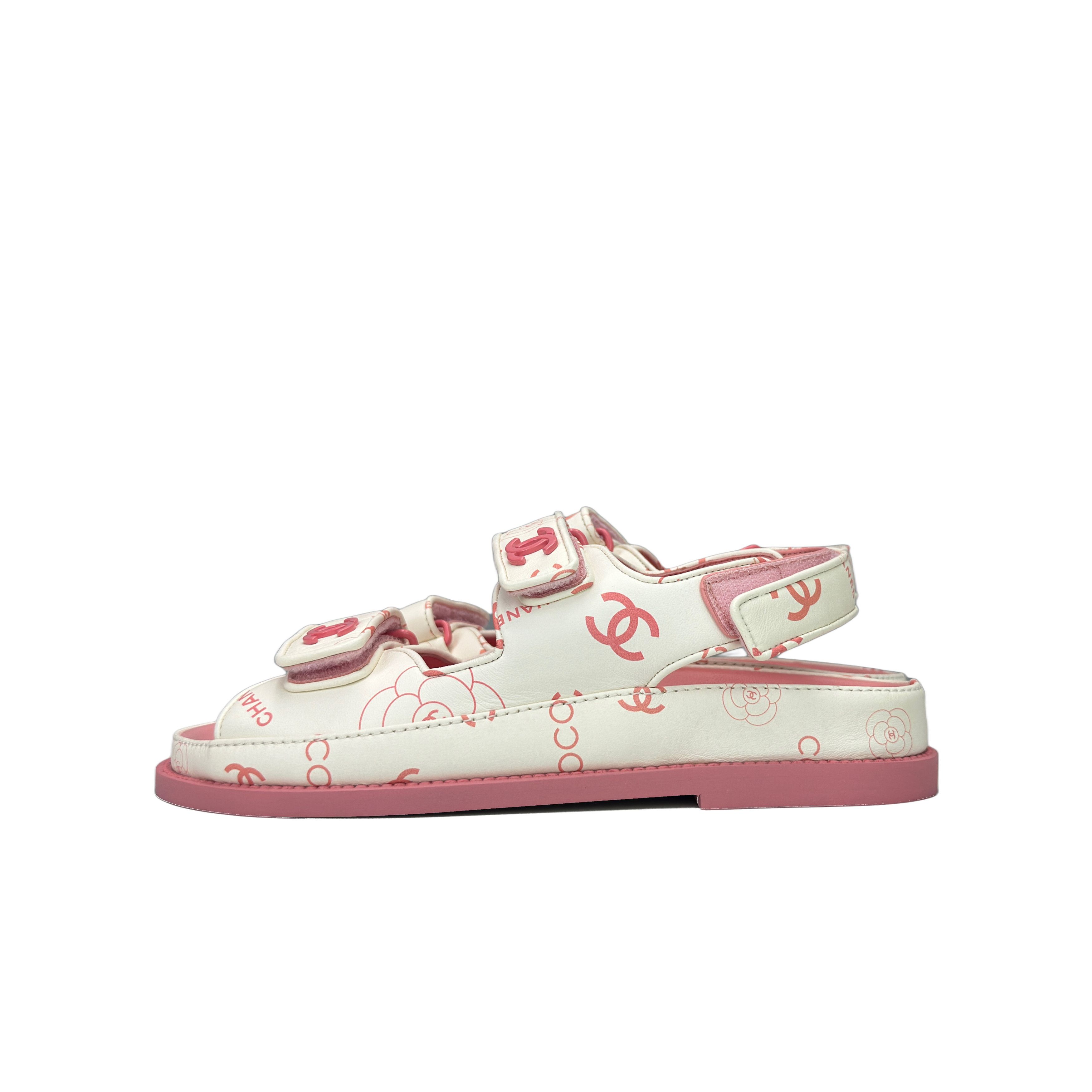 Chanel Chanel CC Logo Camellia Print Sandals Size 36 Size US 6 / IT 36 - 1 Thumbnail