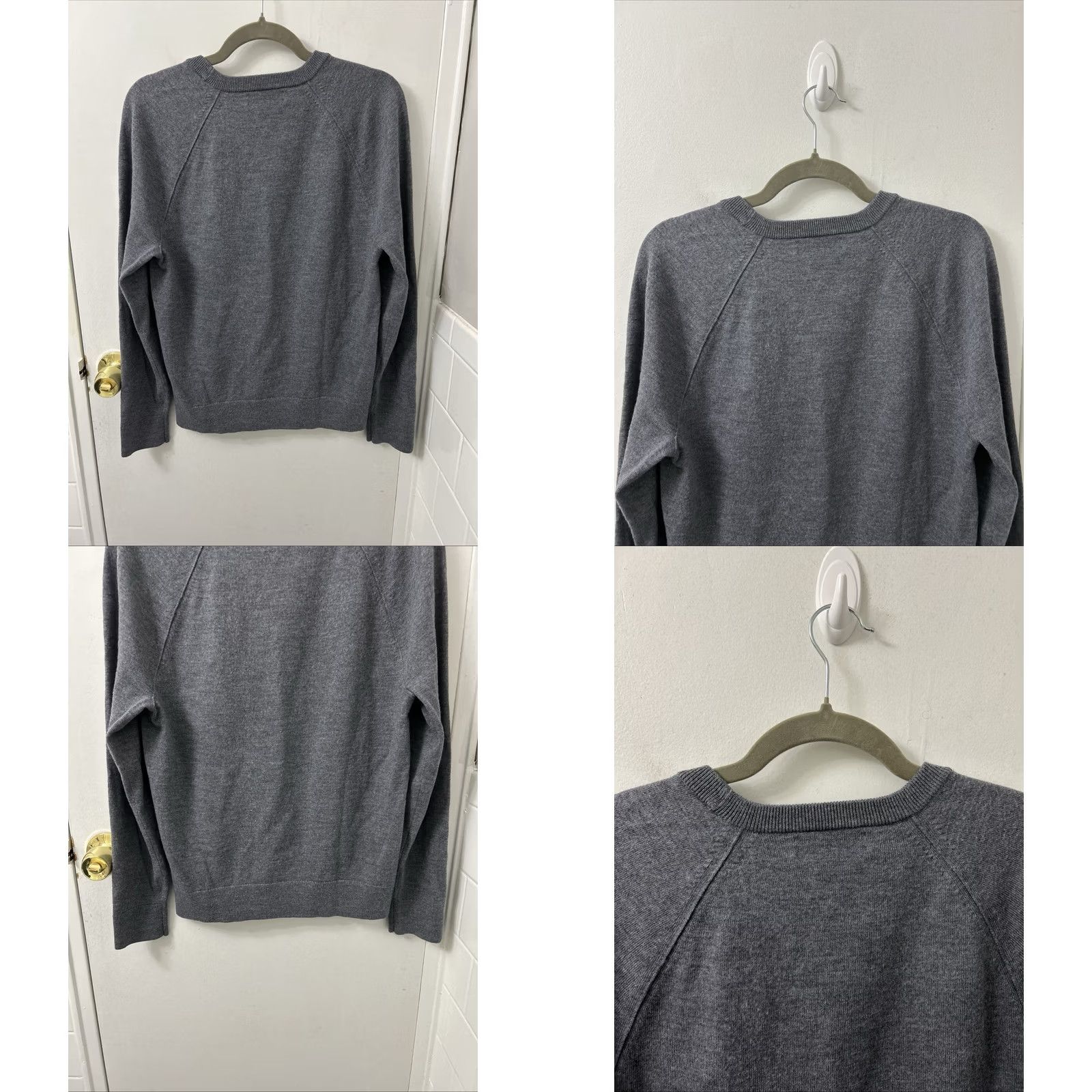 Banana Republic Banana Republic Sweater Mens Medium Gray 100% Merino Wool Crewneck Pullover L/S Size US M / EU 48-50 / 2 - 8 Thumbnail
