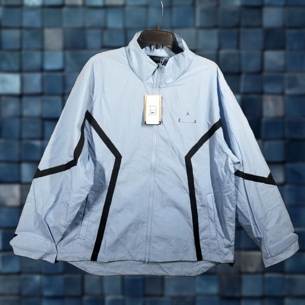 Nike Nike Air Jordan 23 Windbreaker Jacket Sports Men Large Blue Nylon 90s Size US L / EU 52-54 / 3 - 1 Thumbnail