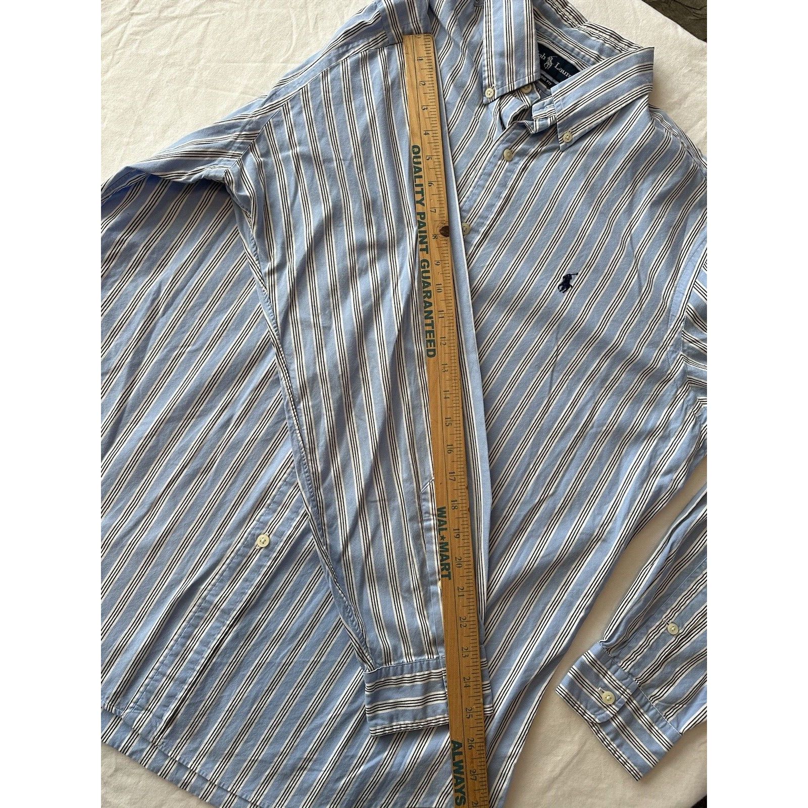 Ralph Lauren Ralph Lauren Classic Button Large Blue White Stripe w/Pony Size US L / EU 52-54 / 3 - 8 Thumbnail