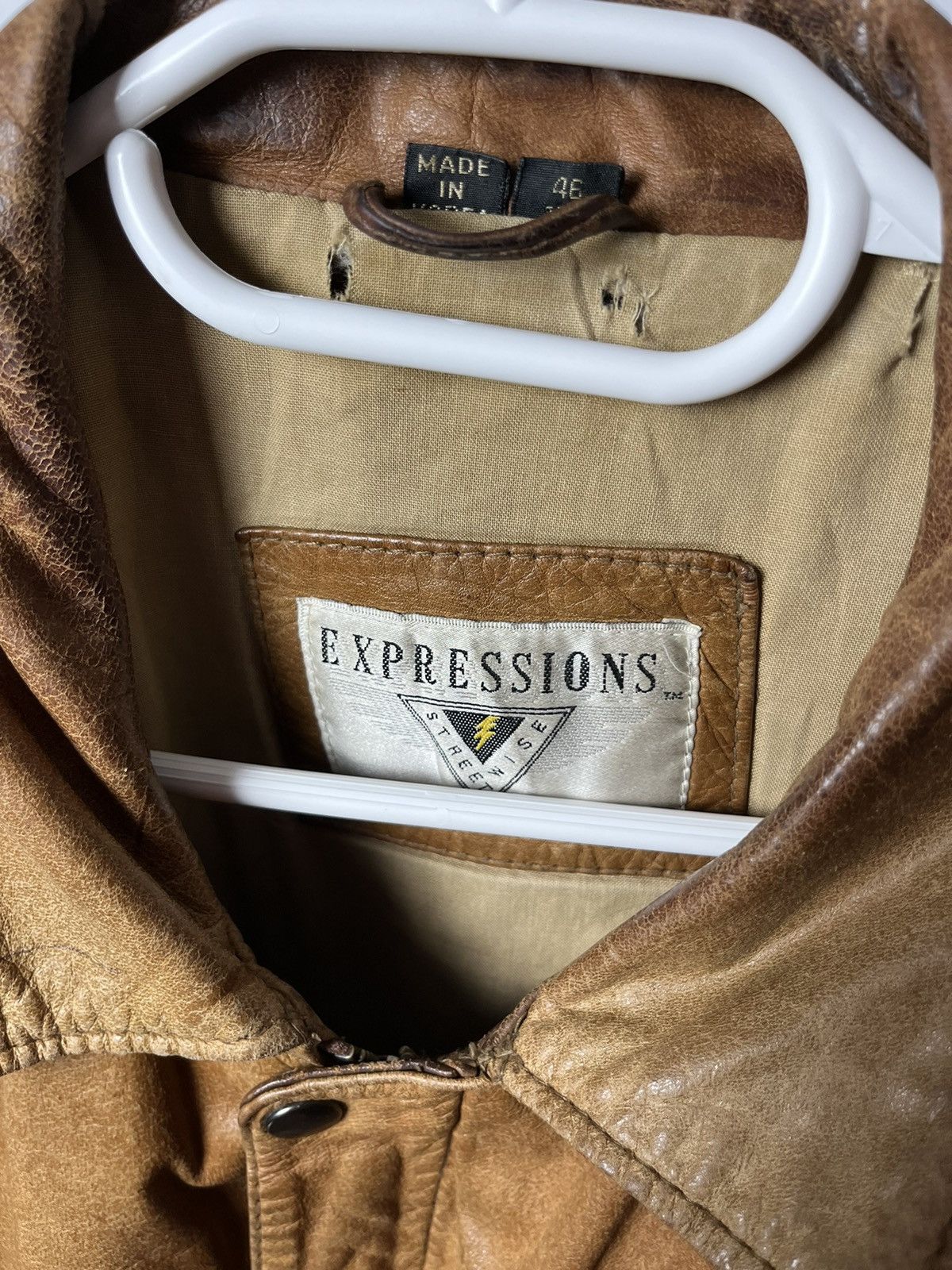 Japanese Brand × Vintage Vintage Brown Leather Boxy Bomber Jacket Kanye West Style Size US XL / EU 56 / 4 - 6 Thumbnail