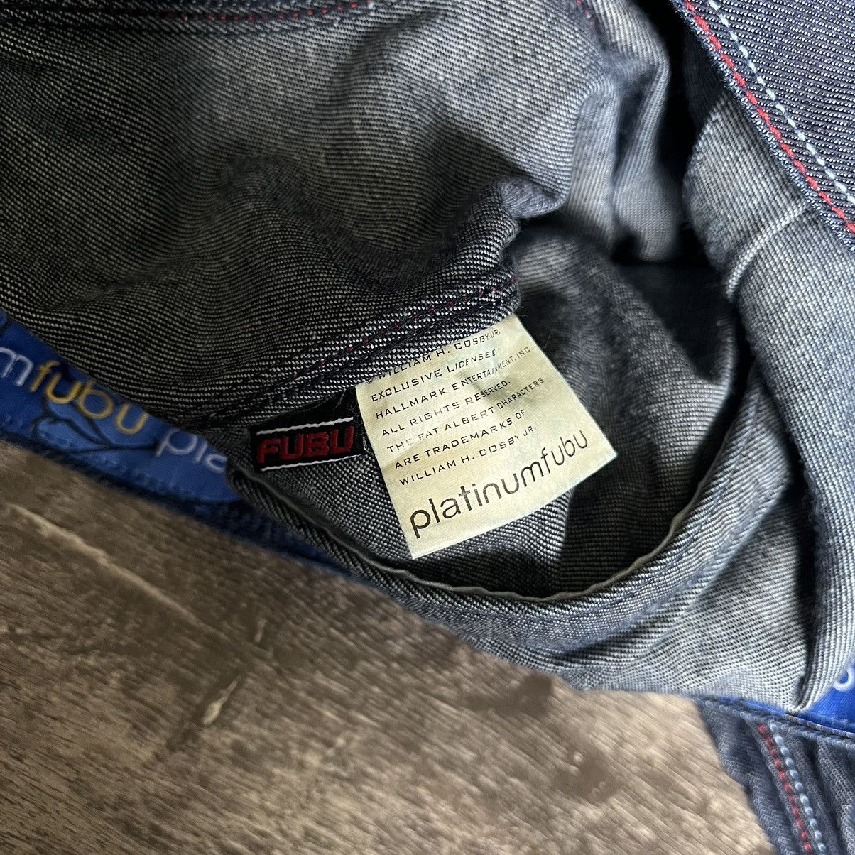 Fubu Vintage 1990s Platinum Fubu Fat Albert Rap Denim Jean Jacket Size US XXL / EU 58 / 5 - 11 Thumbnail