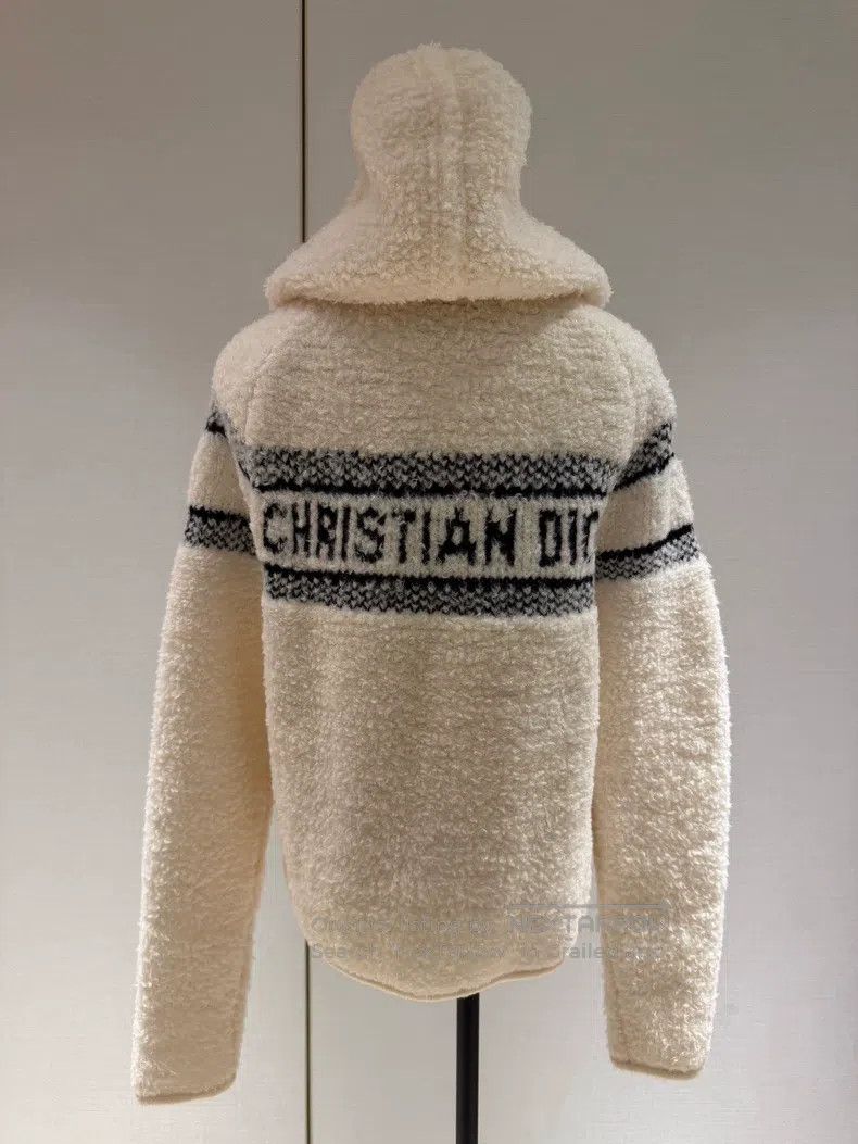 Dior Dior Beige Letter Logo Fleece Teddy Zipper Jacket Size XS / US 0-2 / IT 36-38 - 2 Thumbnail