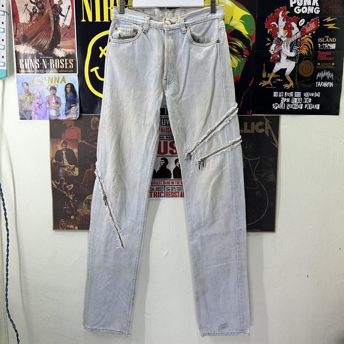 Levi's Vintage Levi’s 524 USA Punk Zipped Custom Rare Design Denim Size US 29 - 1 Thumbnail
