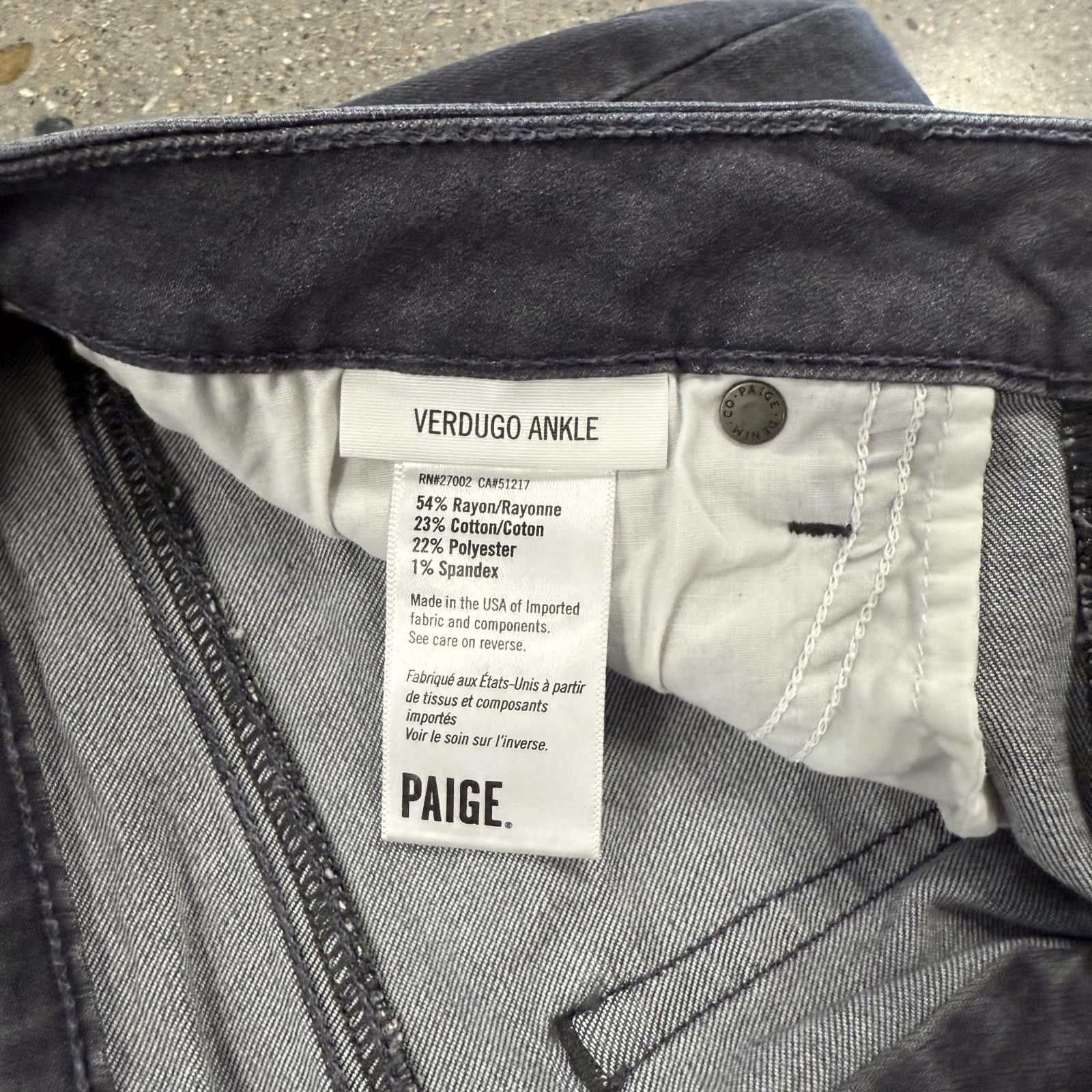 Paige Paige Verdugo Ankle Skinny Jeans Bonnie Grey (Pen Mark) - 30 Size 30" / US 8 / IT 44 - 5 Thumbnail