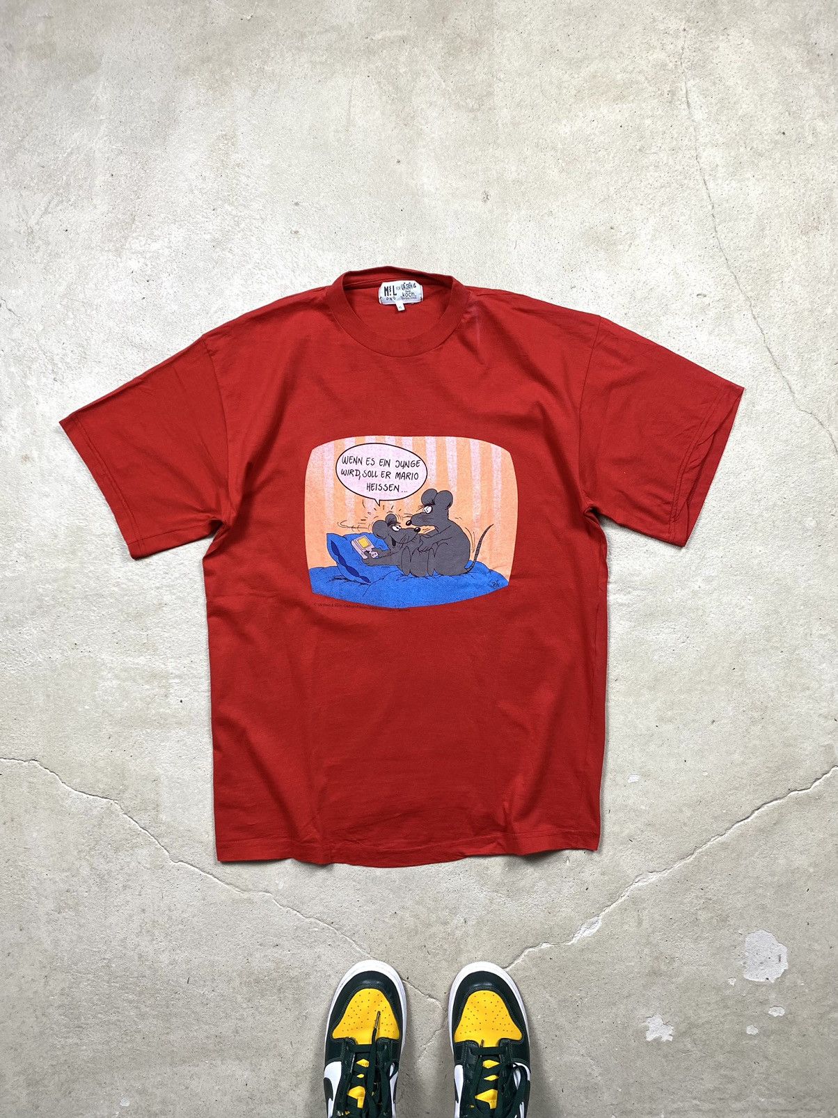 Vintage 90’s Vintage If Son Let's Name Him Mario Funny T Shirt Porn Size US XL / EU 56 / 4 - 2 Thumbnail