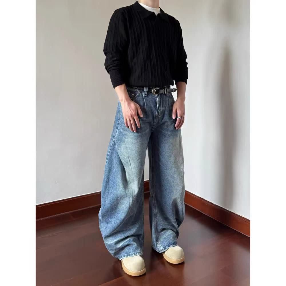 Vintage Men's American High-Street Style Straight-Leg Saber Jeans Size US 32 / EU 48 - 4 Thumbnail