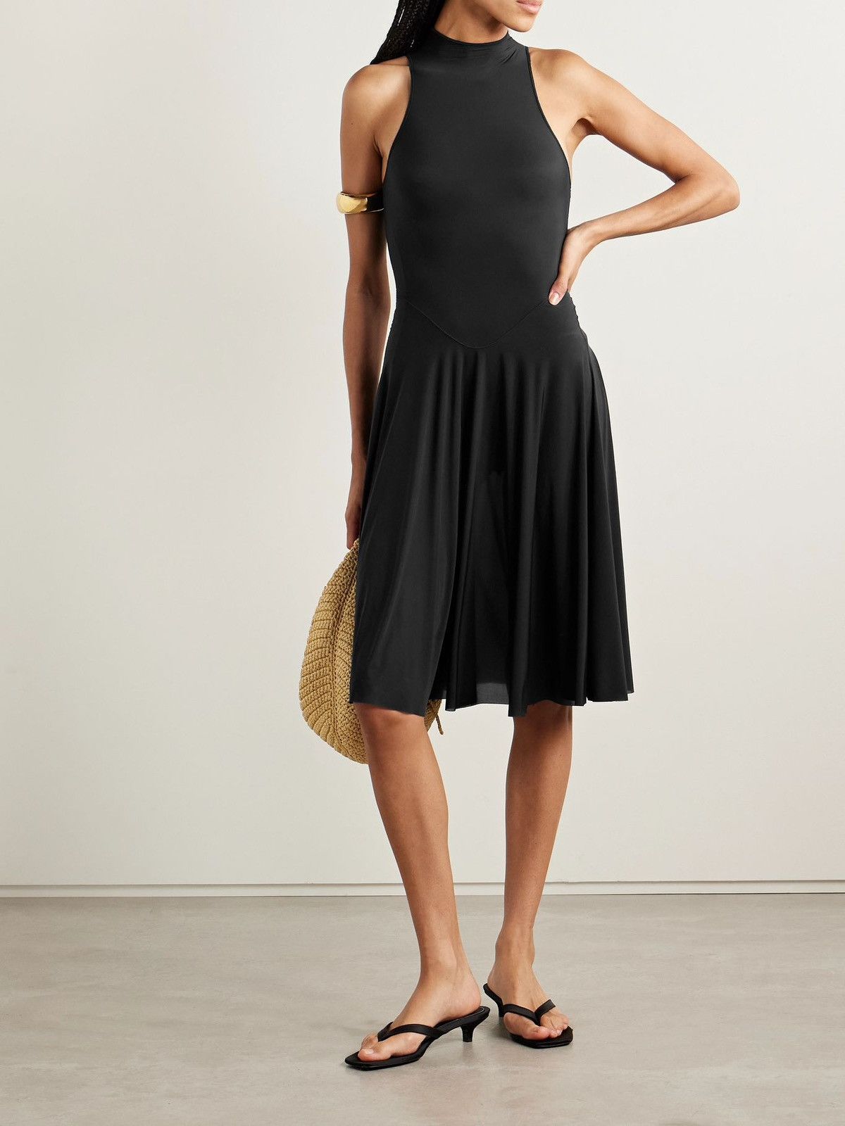SKIMS NWT Skims Milky Sheer High Neck Midi Dress - Obsidian Medium Size M / US 6-8 / IT 42-44 - 5 Thumbnail