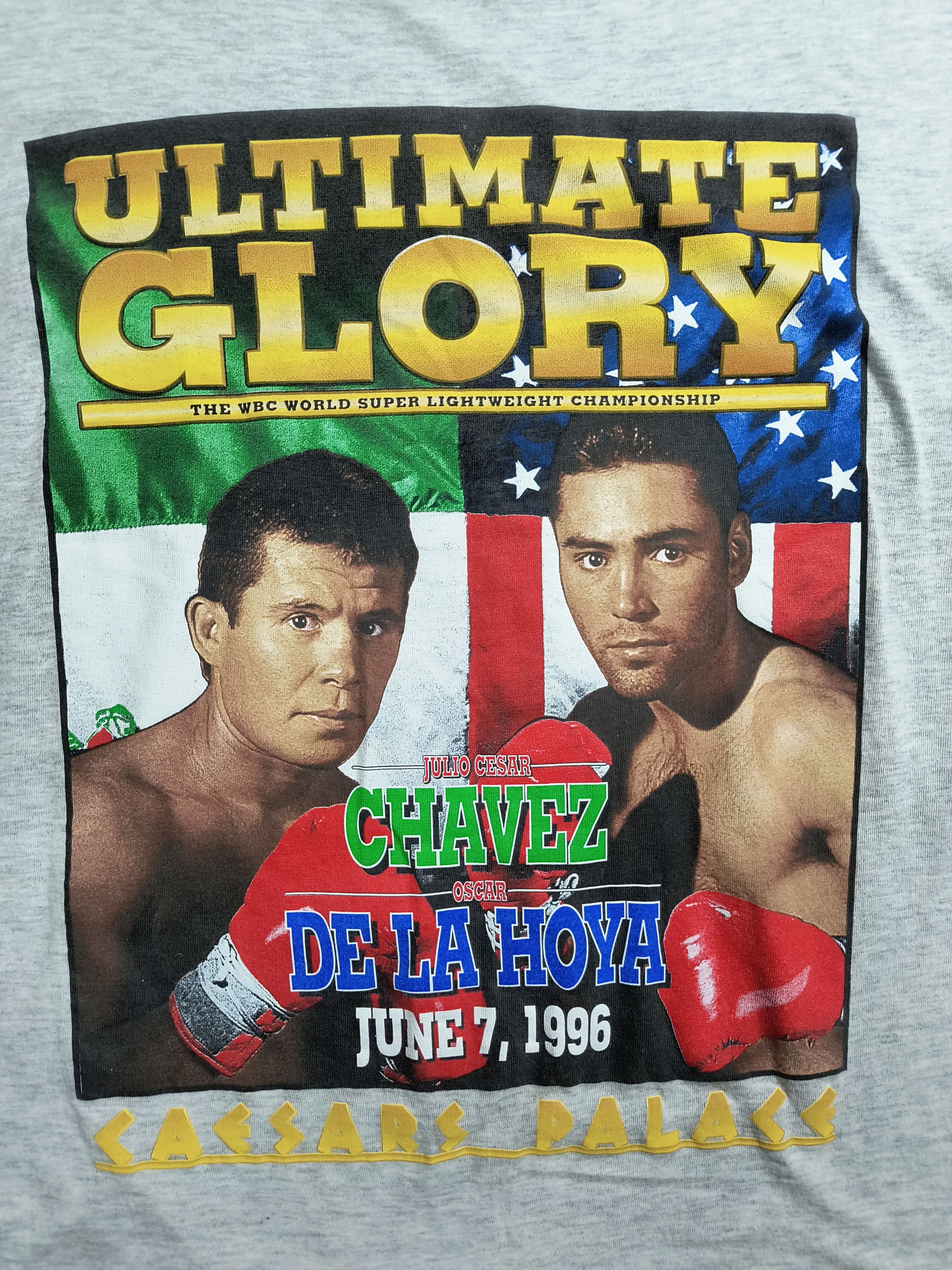 Vintage Chavez vs De La Hoya ultimate glory 1996 tee Size US L / EU 52-54 / 3 - 1 Thumbnail