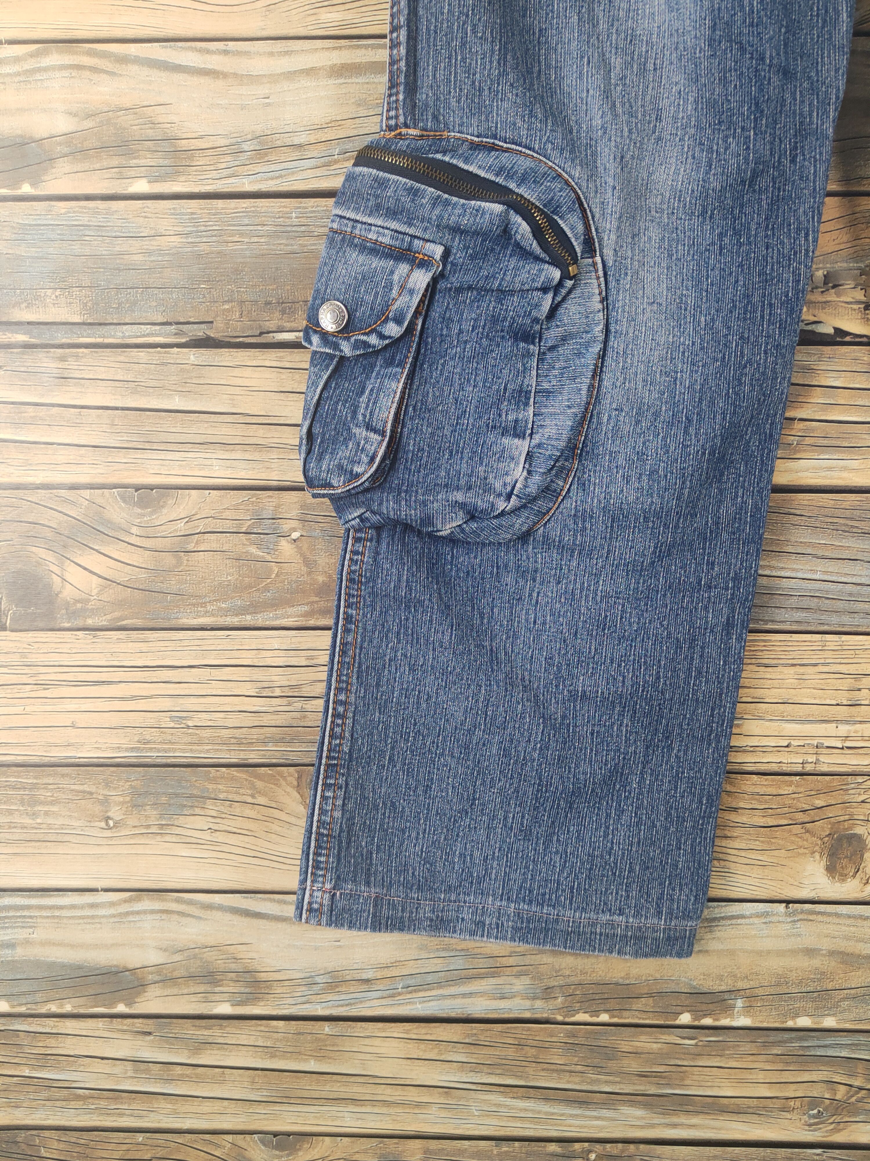 Japanese Brand DL Haphazard Blue Distressed Ripped Denim Jeans #2043 Size US 26 / EU 42 - 9 Thumbnail