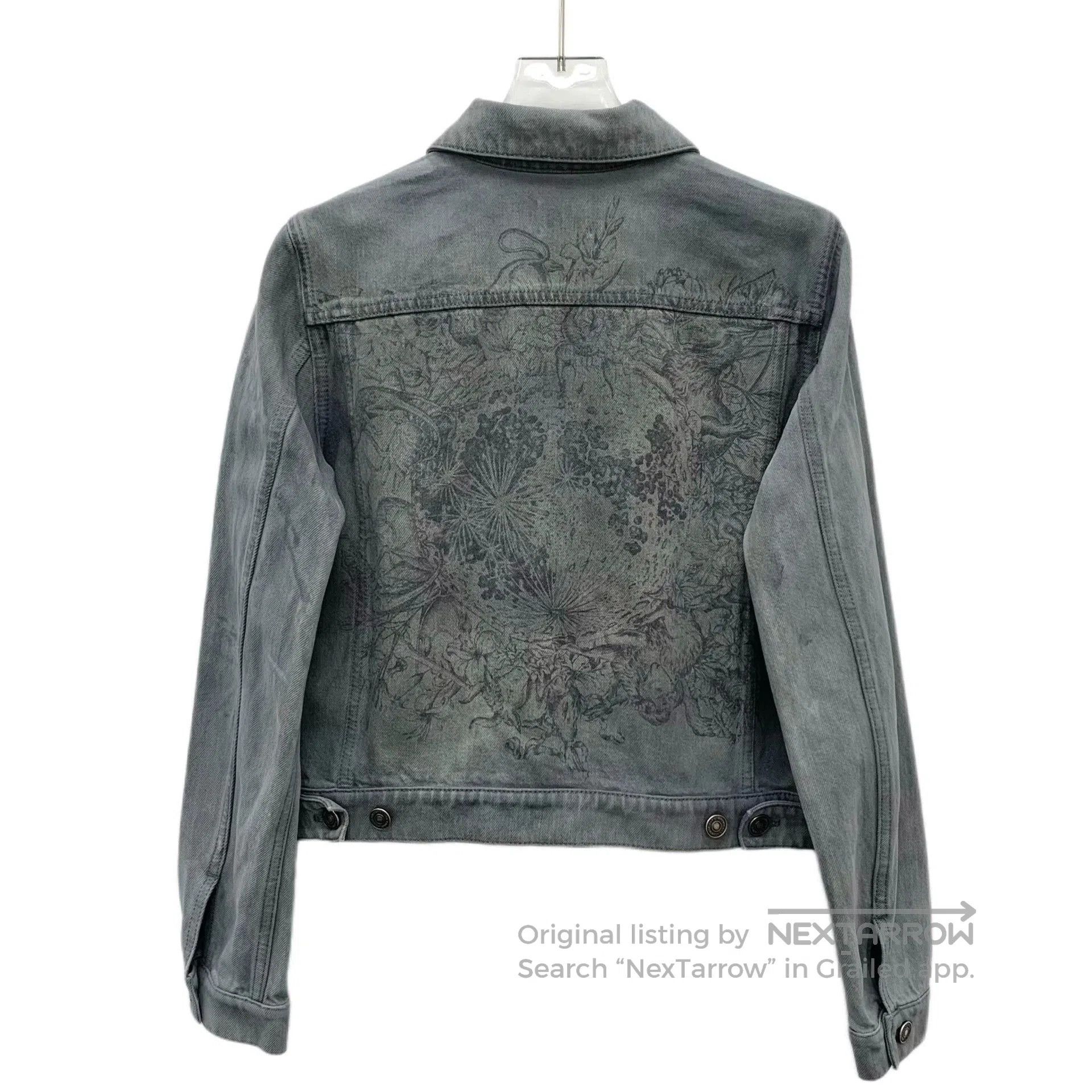 Dior Dior Gray Washed Bee Embroidery Denim Jacket. Size US S / EU 44-46 / 1 - 2 Thumbnail