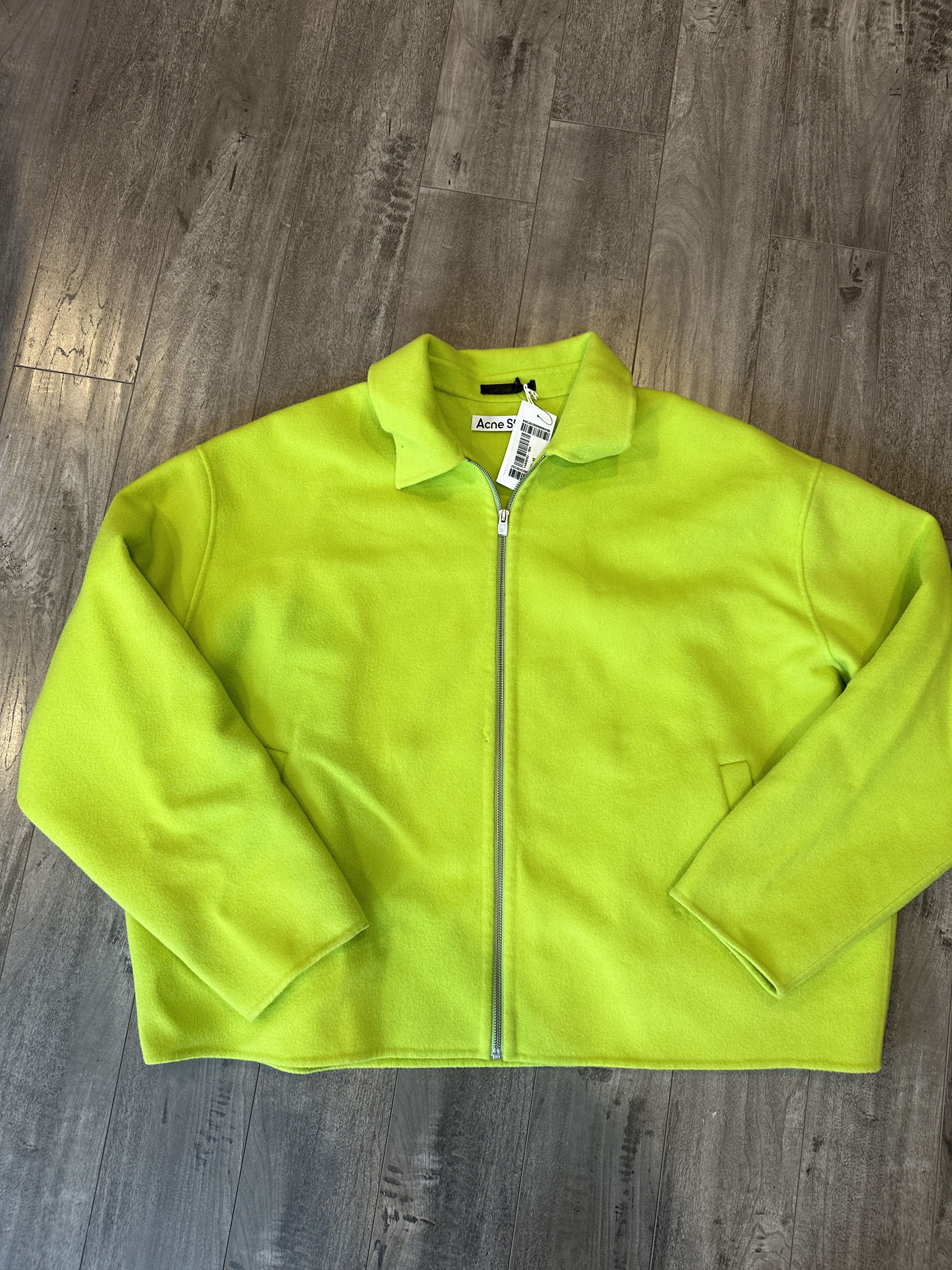 image of Acne Studios Double Face Wool Jacket in Green, Men's (Size Medium)