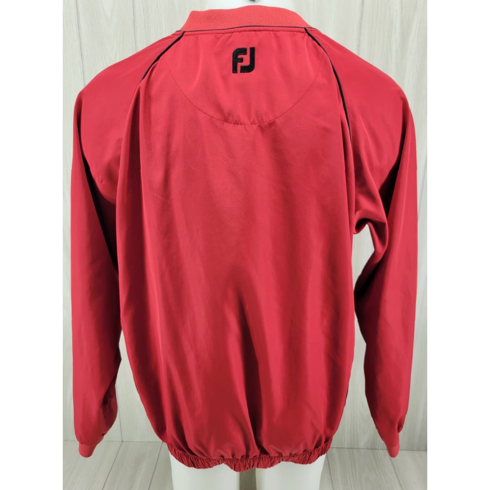 Footjoy Footjoy Ballantrae Golf Windbreaker Jacket Mens Large Red V-Neck Long Sleeve Long Sleeve Shirt? Size US L / EU 52-54 / 3 - 6 Thumbnail