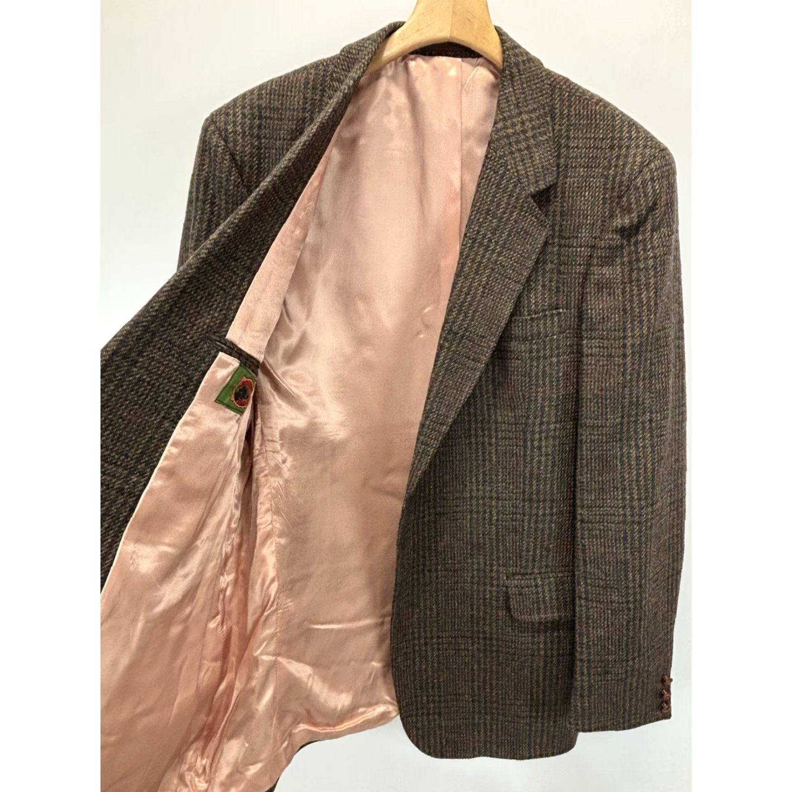 Vintage VINTAGE Boston Traders Wool Tweed Plaid Blazer Men’s Size 42 Brown Wool Sport Coat Men Size 42R - 7 Thumbnail