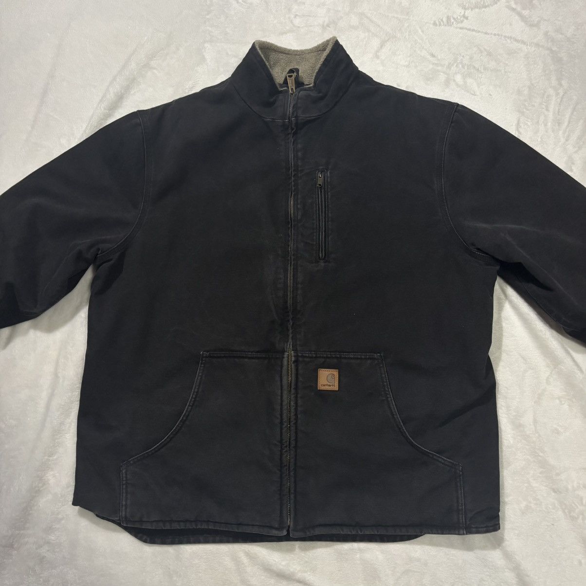 Carhartt Carhartt Jacket XL Black Sherpa Lined Detroit Vintage Size US XL / EU 56 / 4 - 2 Thumbnail