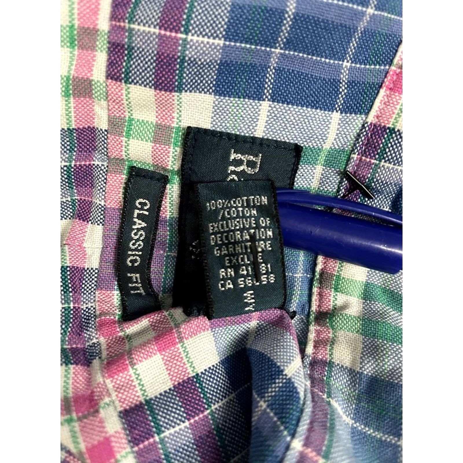 Ralph Lauren Ralph Lauren Mens Button-Down Shirt XL Blue Plaid Short Sleeve Classic Fit Size US XL / EU 56 / 4 - 5 Thumbnail