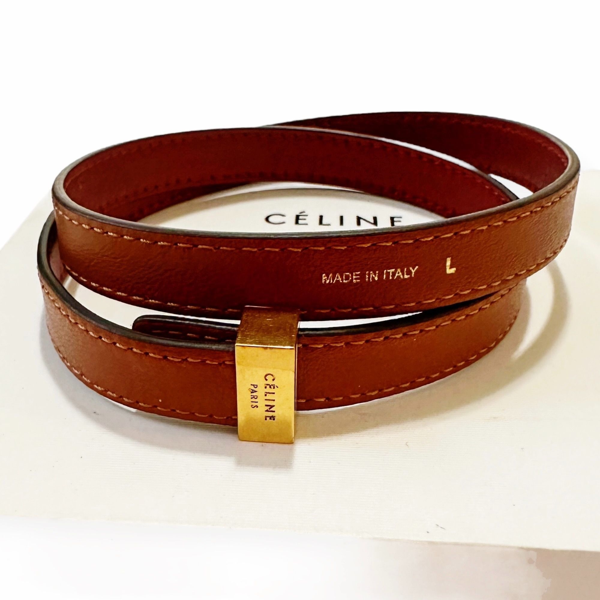 Celine Celine Triple Tour Wrap Leather Bracelet, Never used, In Ori Size ONE SIZE - 1 Thumbnail