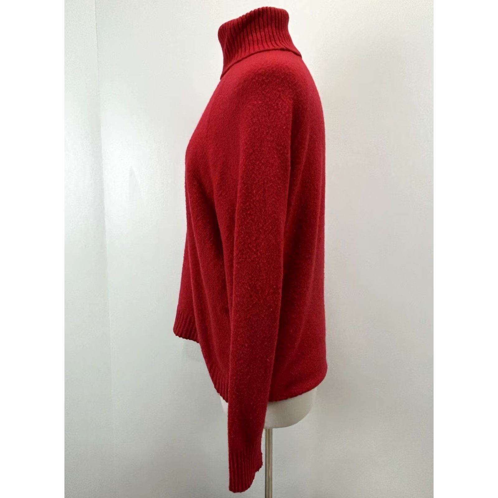 J.Crew J.CREW Sweater Turtleneck Wool Blend Red L Women Long Sleeve Pullover Cozy Preppy Classic Vintage No Size L / US 10 / IT 46 - 2 Thumbnail