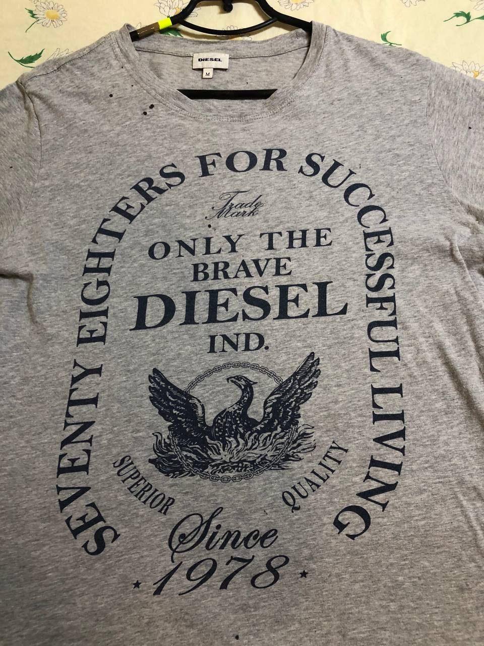 Diesel Gray T-Shirt Big print Diesel Y2K Streetwear Size US M / EU 48-50 / 2 - 4 Thumbnail