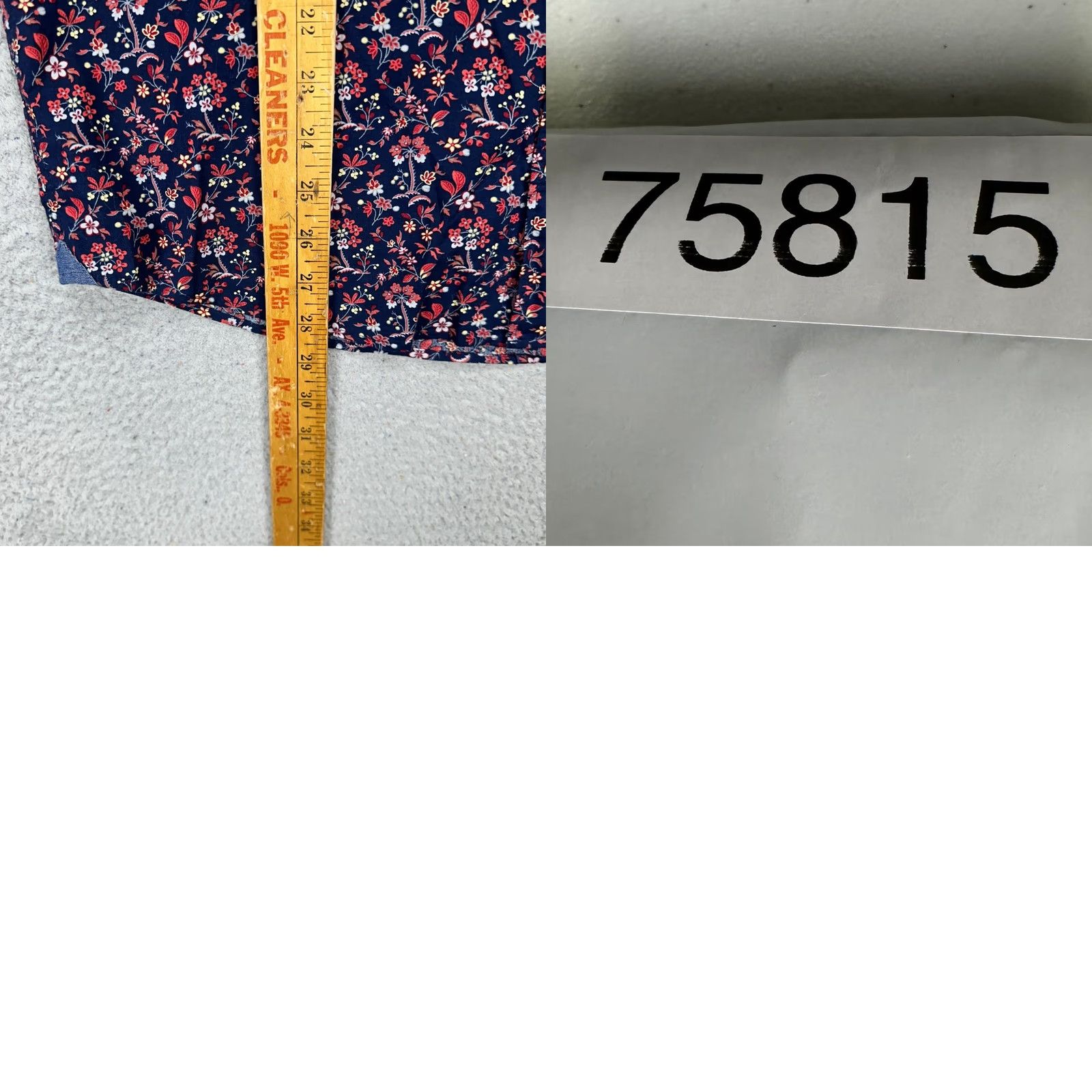 Express Express Button-Up Shirt Mens Medium Navy Blue Red Floral Short Sleeve NEW Size US M / EU 48-50 / 2 - 8 Thumbnail