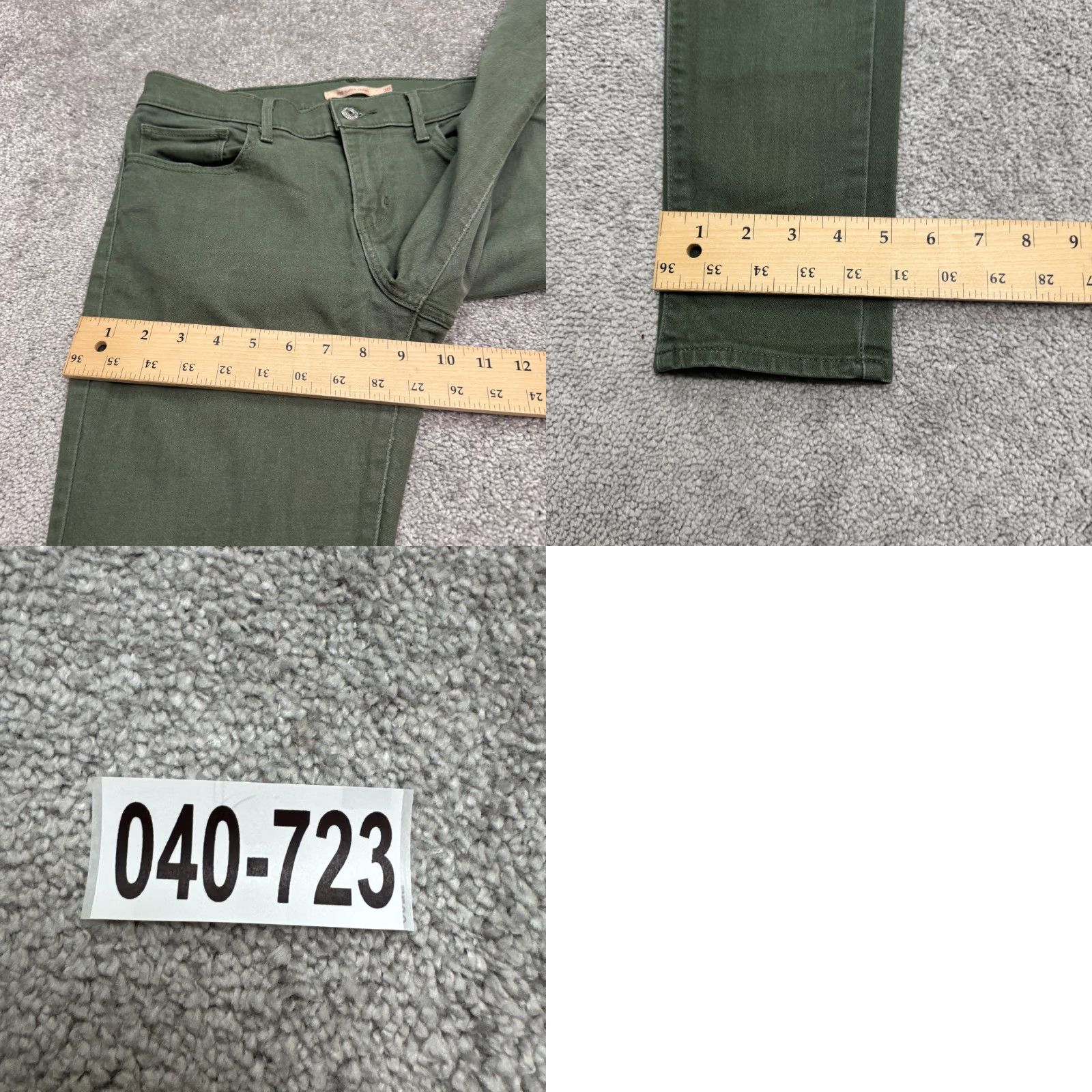 Levi's Levi's 710 Super Skinny Denim Jeans Women Green Mid Rise 30x29 Slim Stretch Cotton Blend 5-Pocket Logo Denim Pants Size 30" / US 8 / IT 44 - 10 Thumbnail