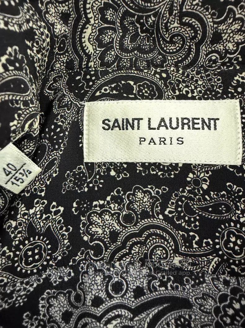 Saint Laurent Paris Saint Laurent Paris size 40 Printed Shirt Size US XXS / EU 40 - 4 Thumbnail