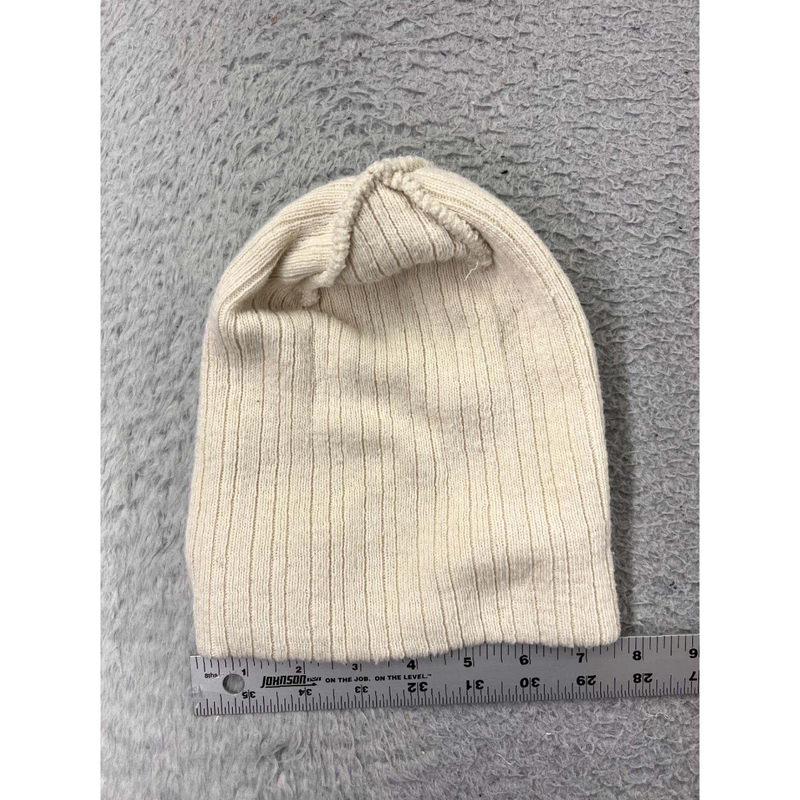 Vintage Wild Fable Beanie Adult One Size Ivory Knit Polyester Ski Size ONE SIZE - 3 Thumbnail