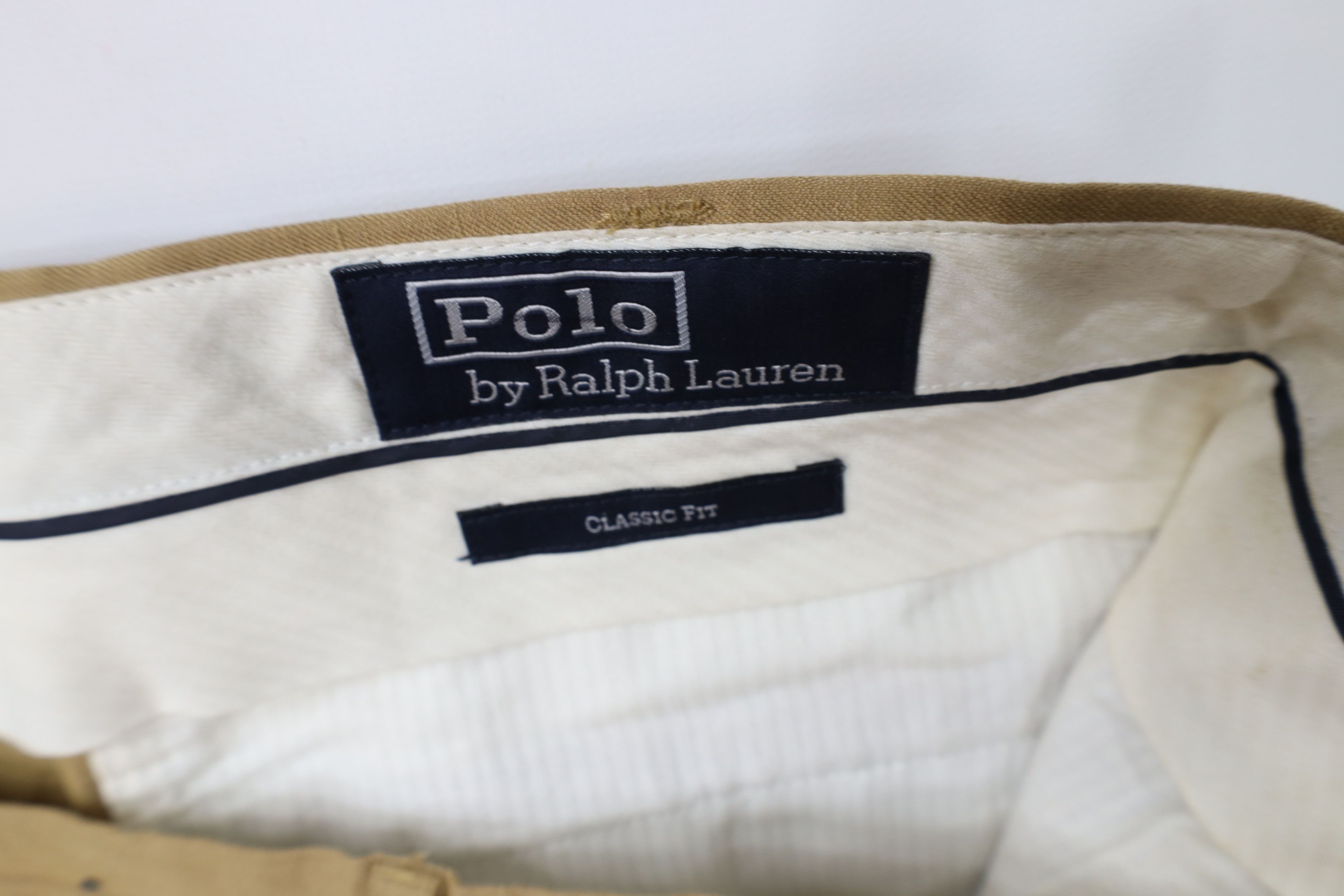 Ralph Lauren Vintage 90s Ralph Lauren Blend Wide Leg Chino Pants Beige Size US 38 / EU 54 - 8 Thumbnail
