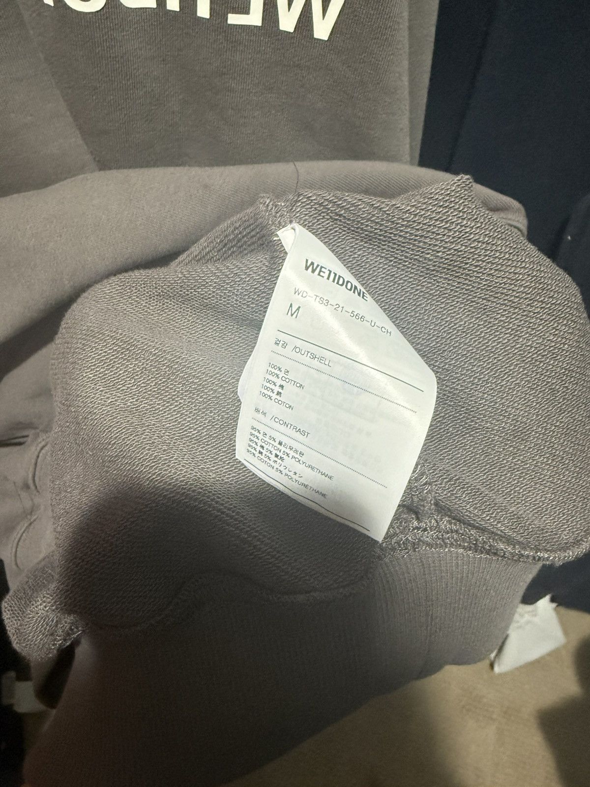WE11DONE Welldone grey sweatshirt Size US L / EU 52-54 / 3 - 3 Thumbnail
