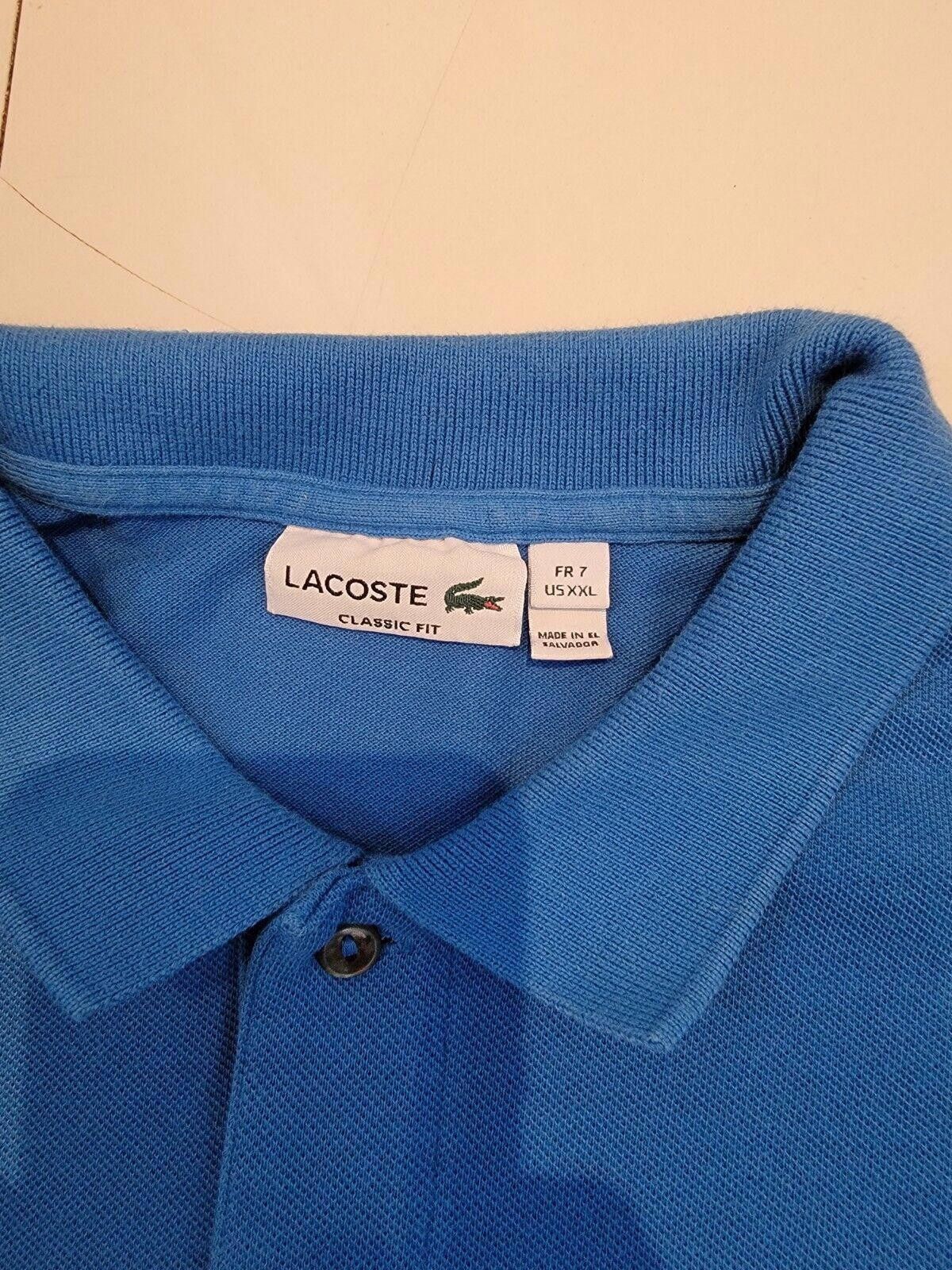 Lacoste Lacoste Shirt Solid Short Sleeve Casual Polo Crocodile Logo Size US XL / EU 56 / 4 - 3 Thumbnail
