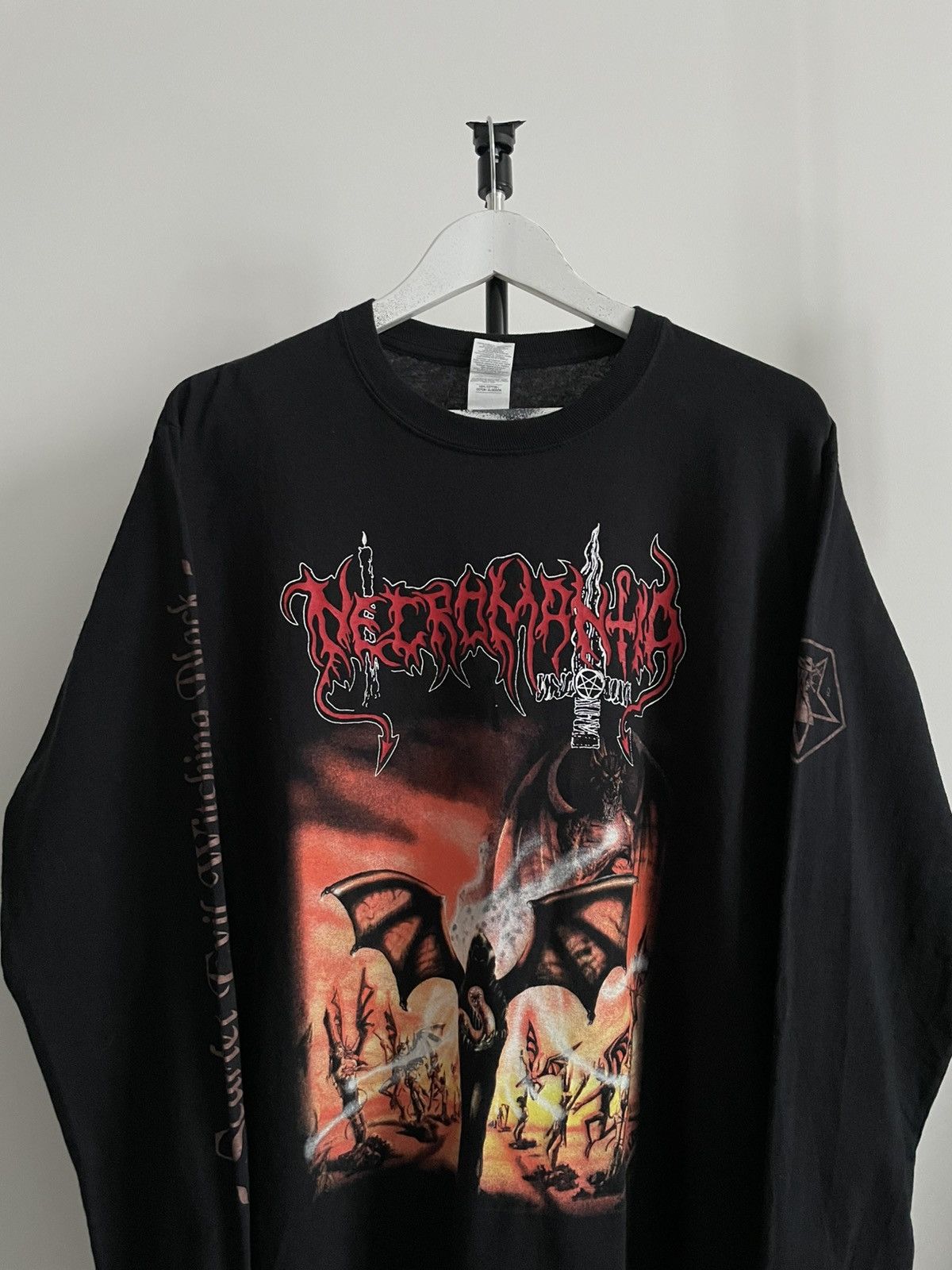 Band Tees Necromantia Scarlet Evil Witching Black Long Sleeve Shirt Size US M / EU 48-50 / 2 - 3 Thumbnail