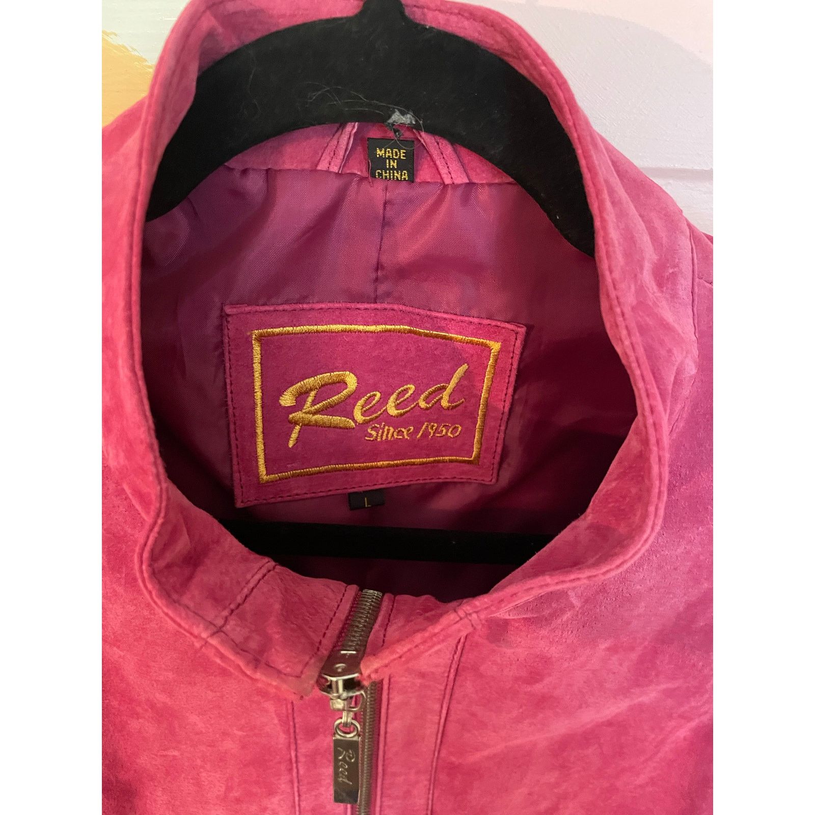 Reed Reed Leather Co. Pink Suede Jacket Women L Vintage Size L / US 10 / IT 46 - 3 Thumbnail